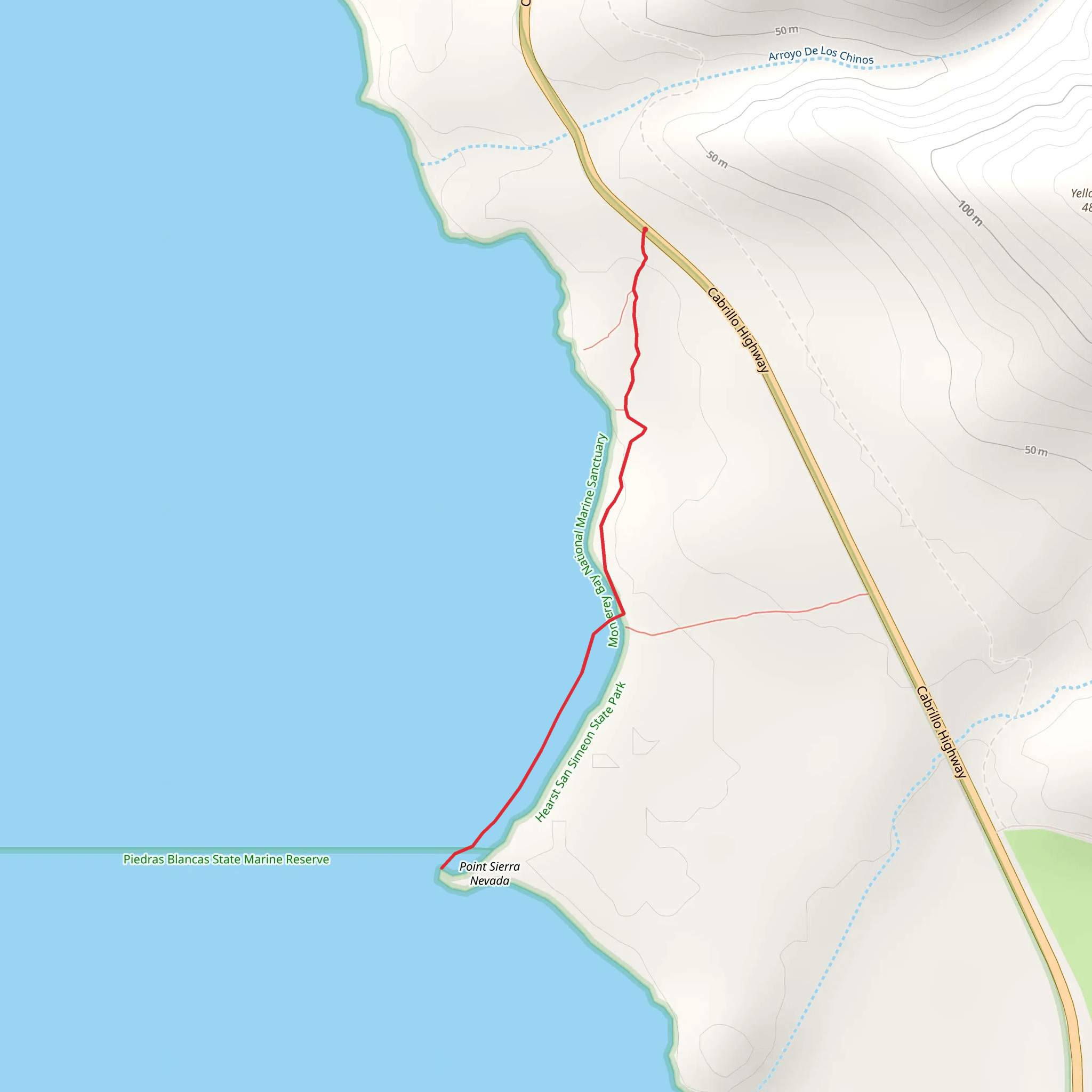Point Sierra Nevada - North mobile static map