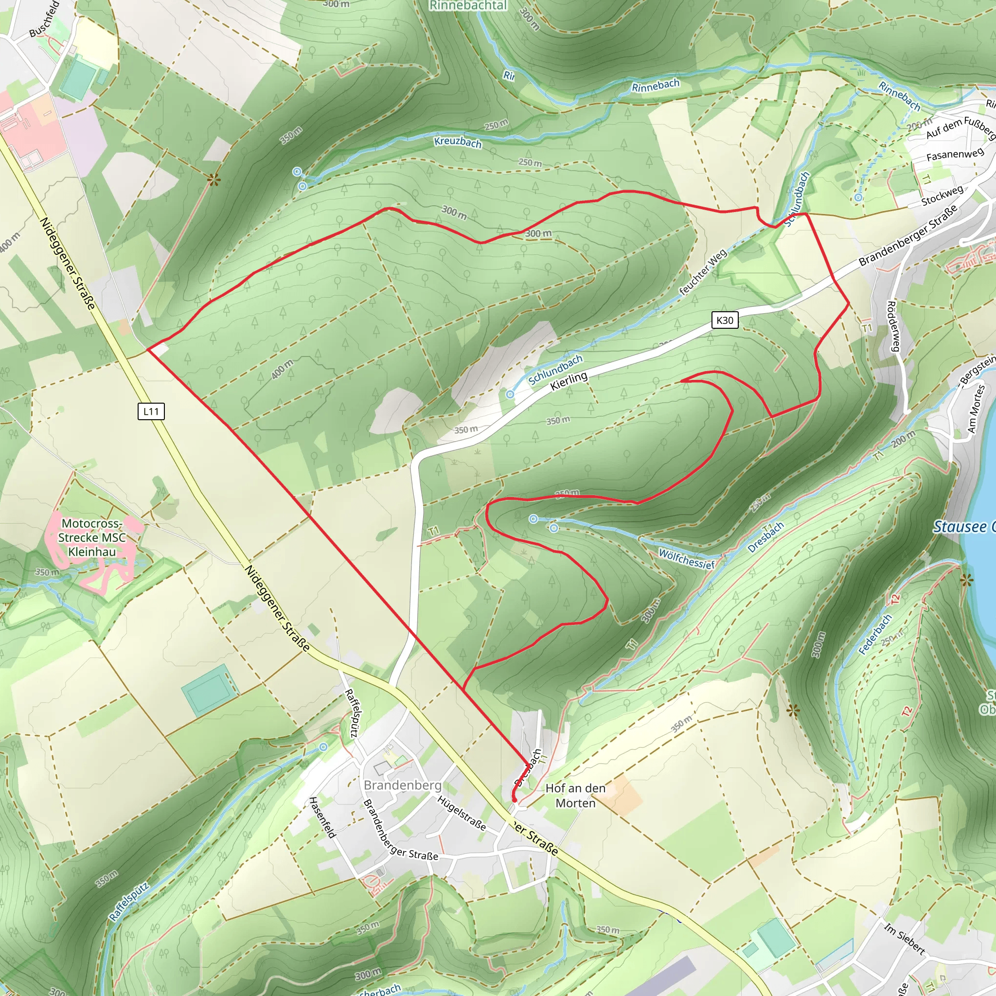 Kreuzbach Busch Loop mobile static map