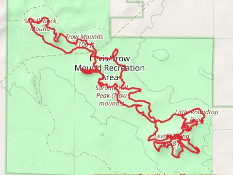 Little Roundtop Peak, Saddleback Mound and Levis Mouns Loop Trail
