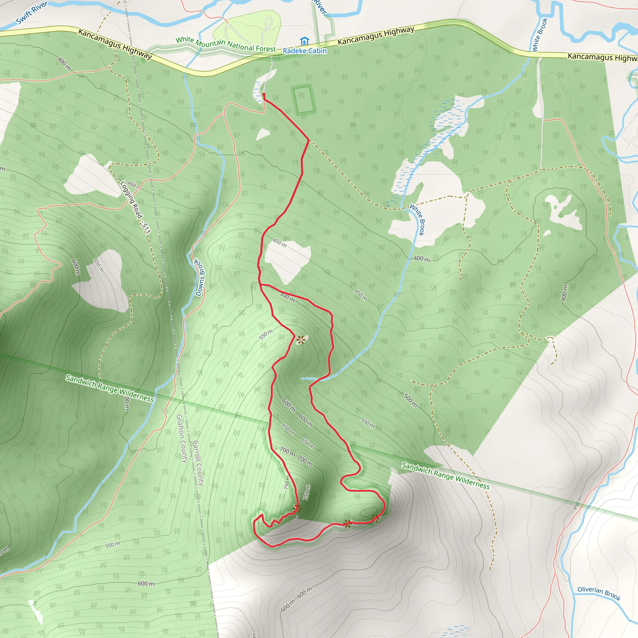 Hedgehog Mountain Loop mobile static map