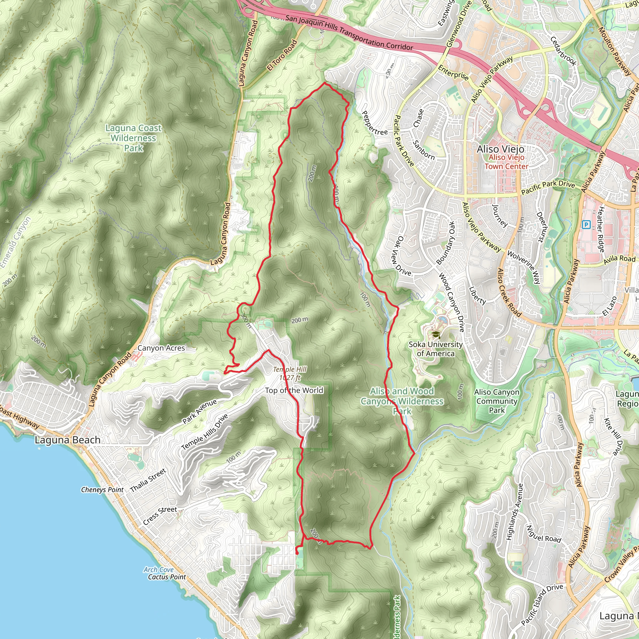 Top of the World Trail and Sheep run Loop Trail mobile static map