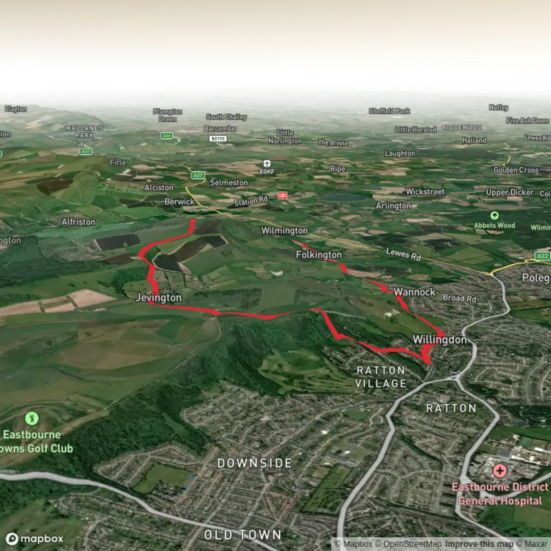 An image depicting the trail Hike from East Sussex and its surrounding area.