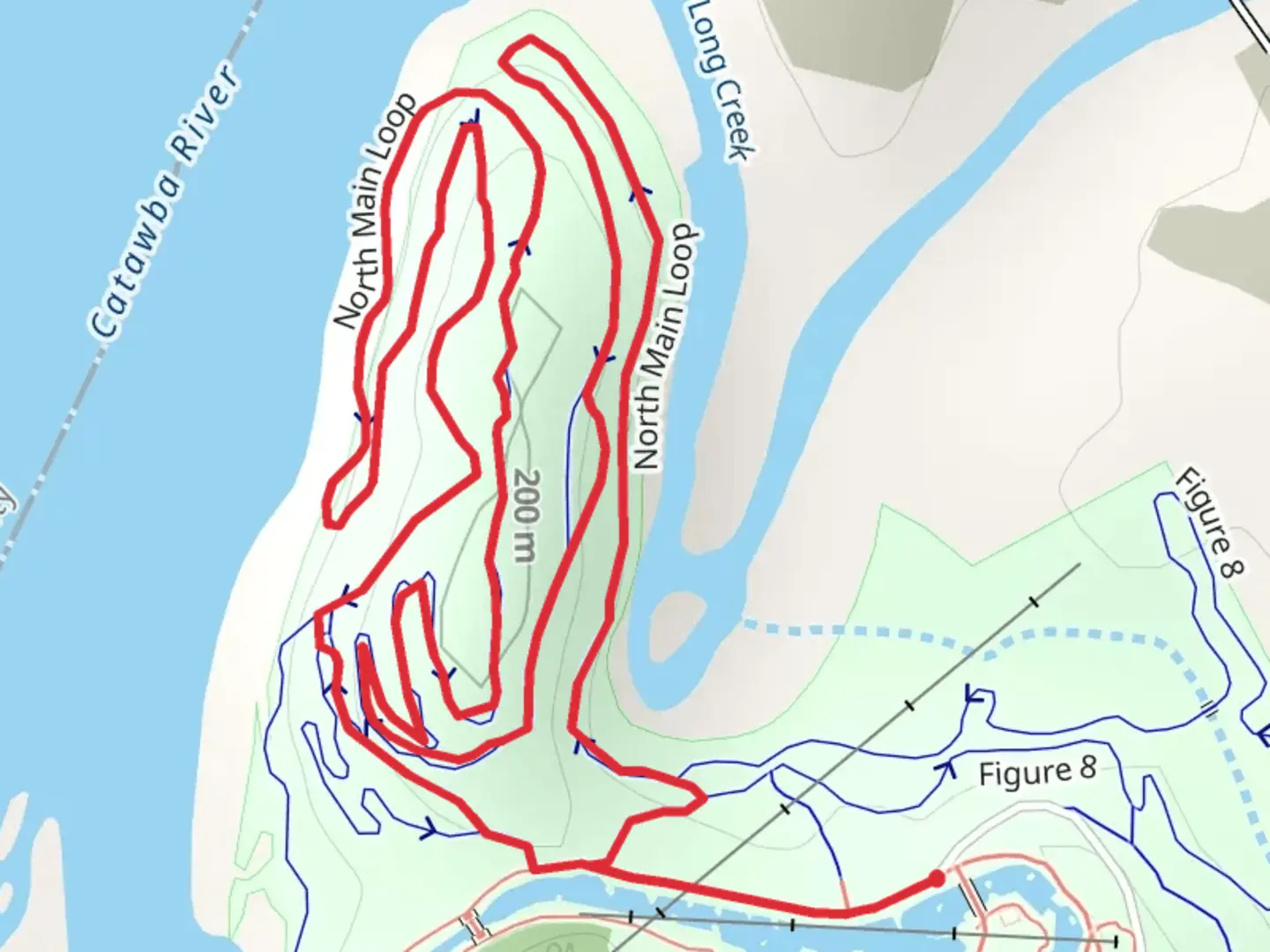 An image depicting the trail North Main Loop and its surrounding area.