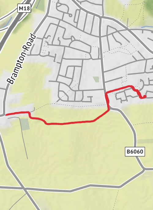 Hike from Thurcroft mobile static map