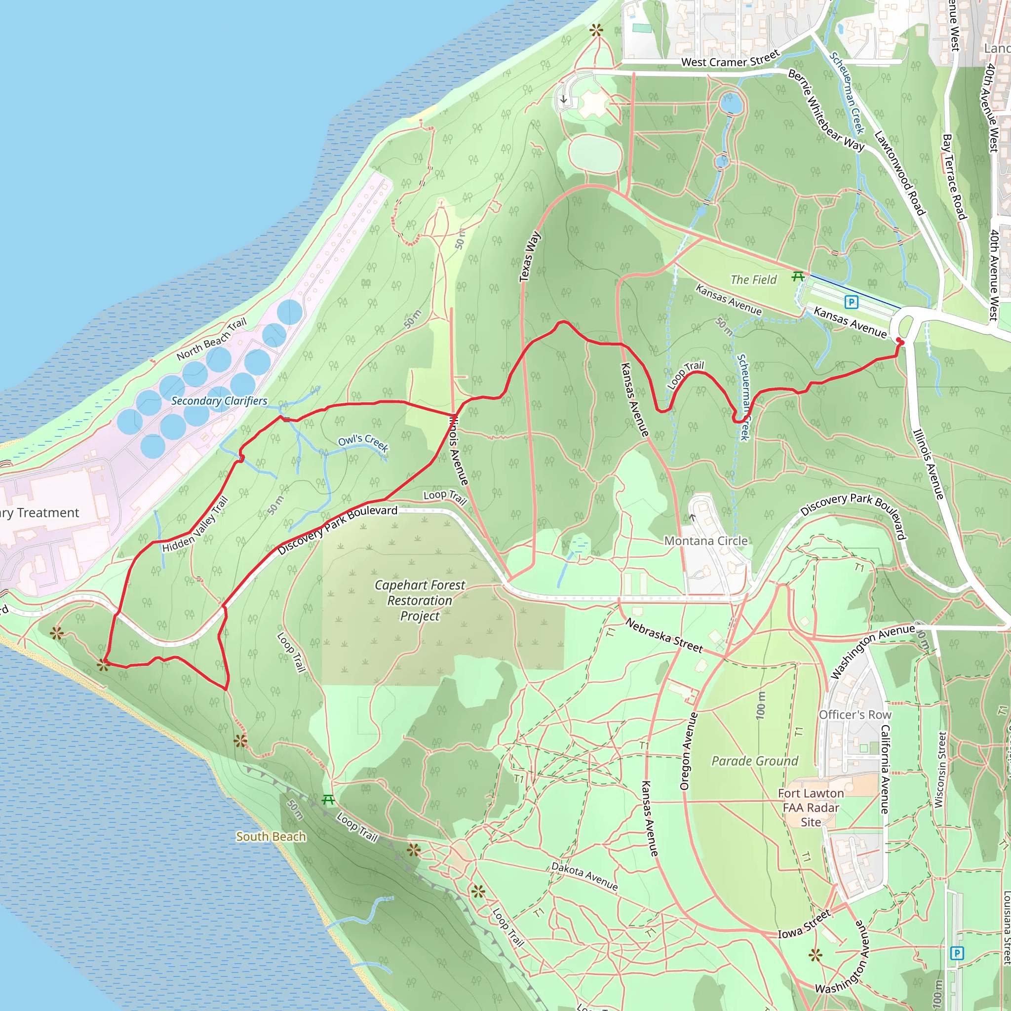 Hidden Valley Trail and Loop Trail mobile static map