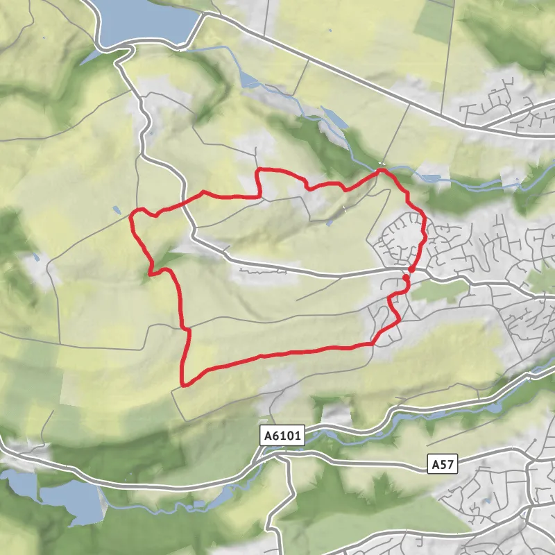 Hike from Stannington mobile static map