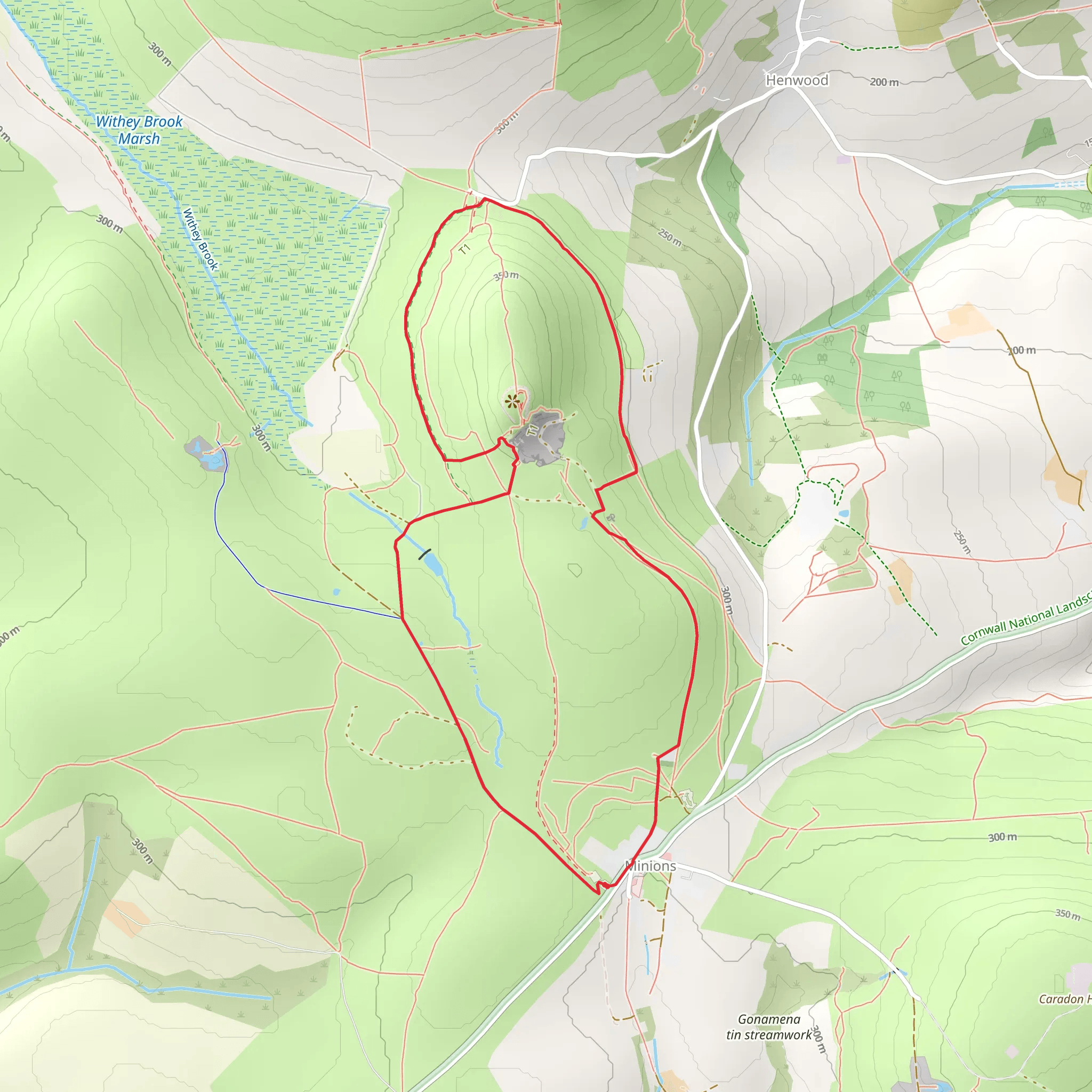 Stowe's Hill Loop mobile static map
