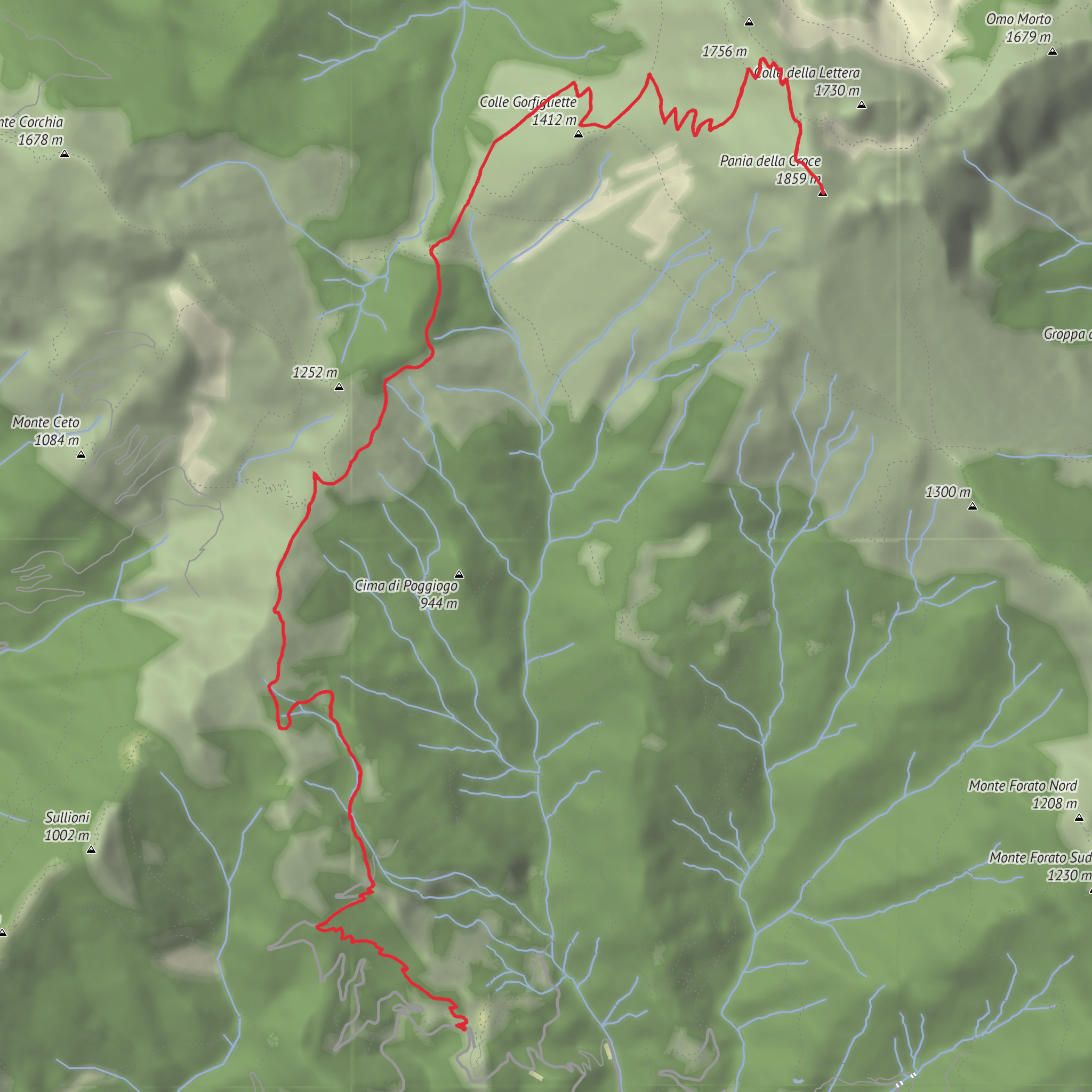 Pania della Croce via Pruno mobile static map