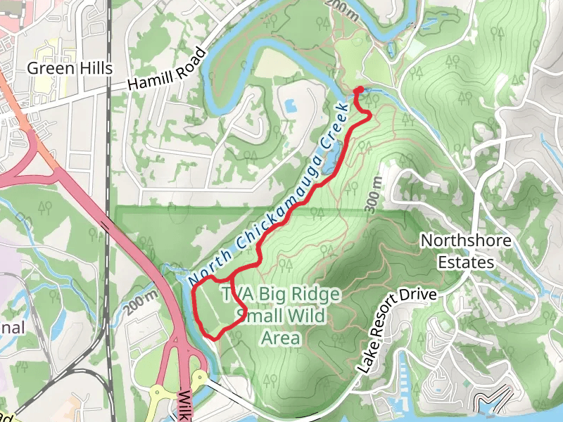 Loop along North Chickamauga Creek - Greenway Farms