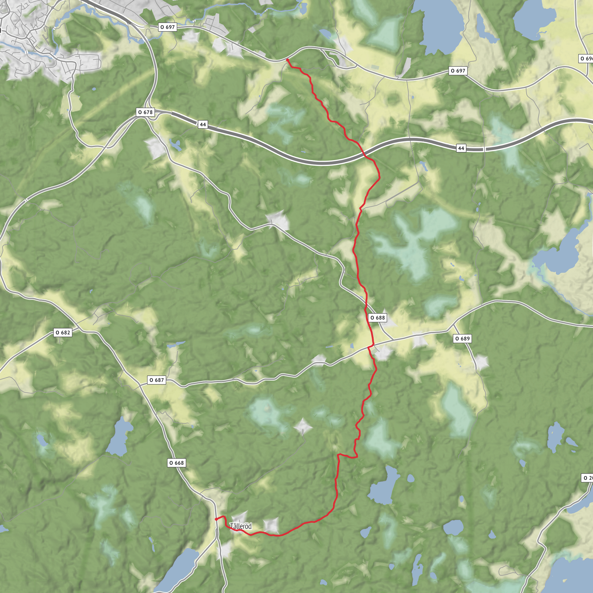 Bohusleden stage 16 mobile static map