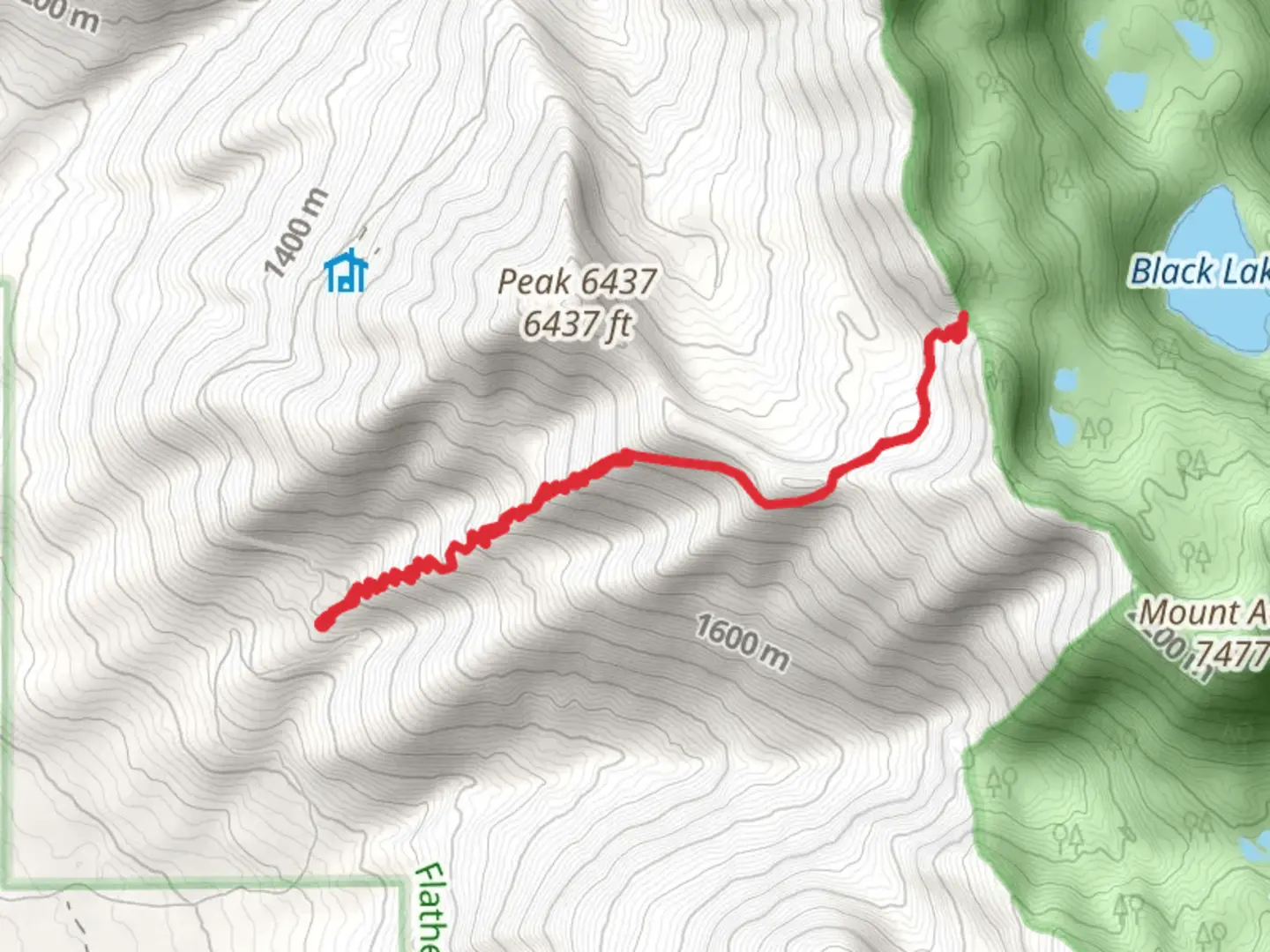 An image depicting the trail Jewel Basin Road Out and Back and its surrounding area.