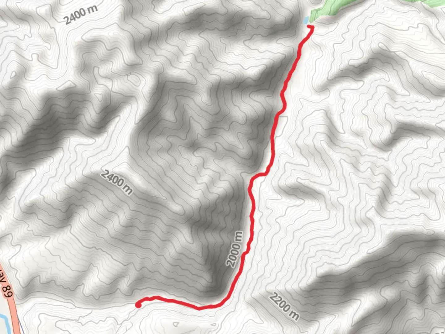An image depicting the trail Game Creek Trail - Short and its surrounding area.