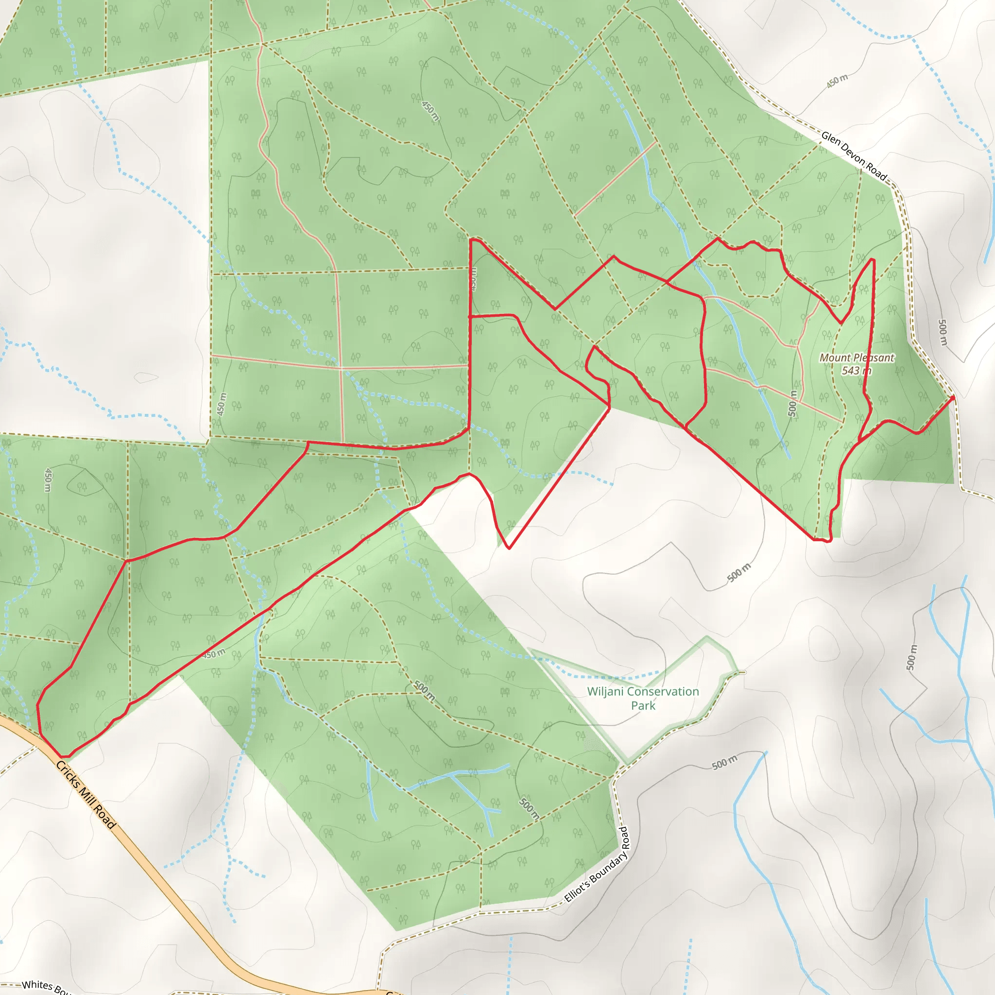 Mount Pleasant Summit Trail mobile static map
