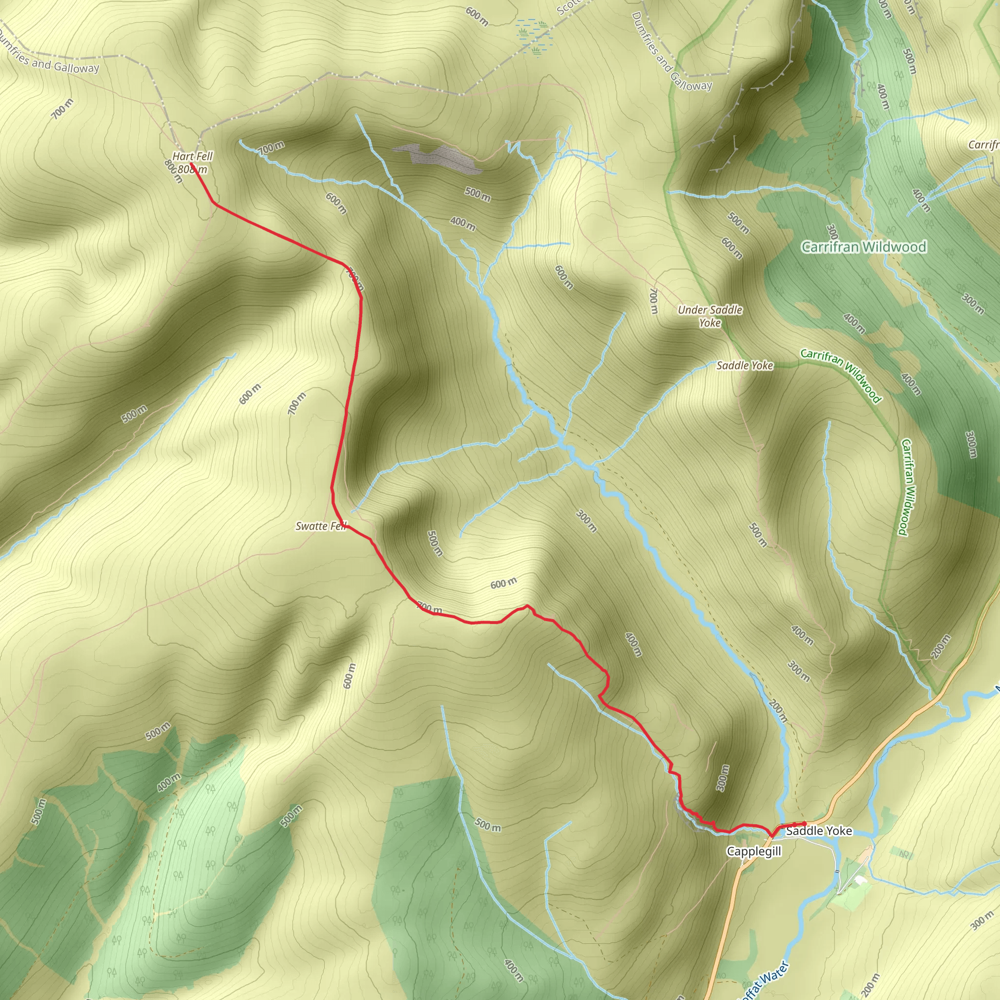 Hart Fell Summit mobile static map