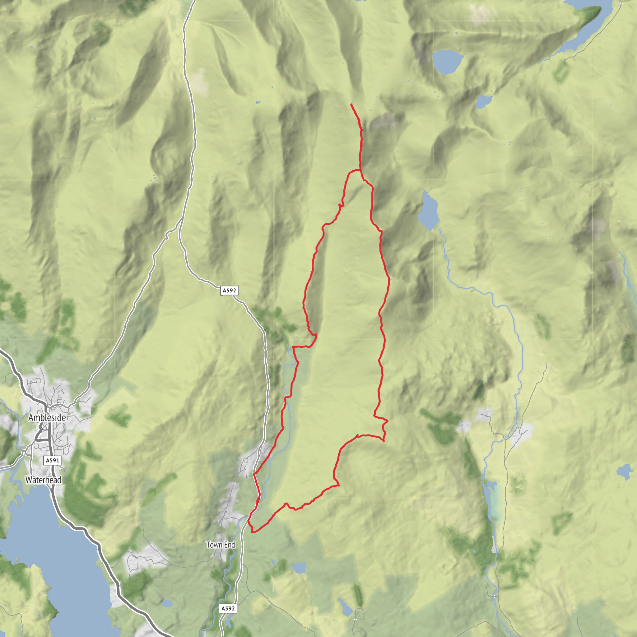 Kentmere 7 Wainrights mobile static map