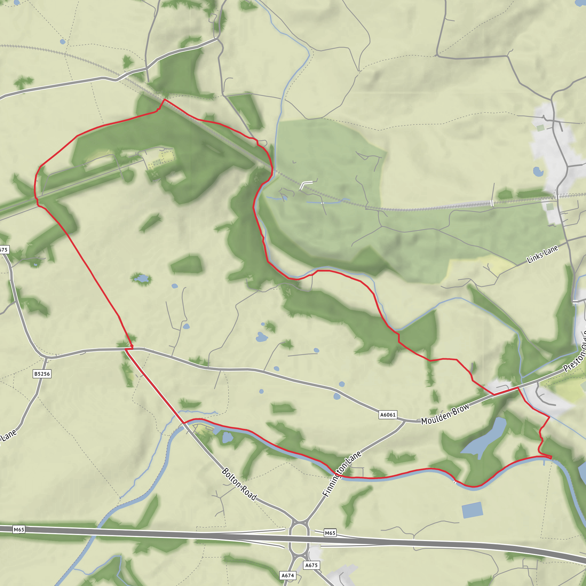 Riley Green, Hoghton Tower and Leeds - Liverpool Canal mobile static map