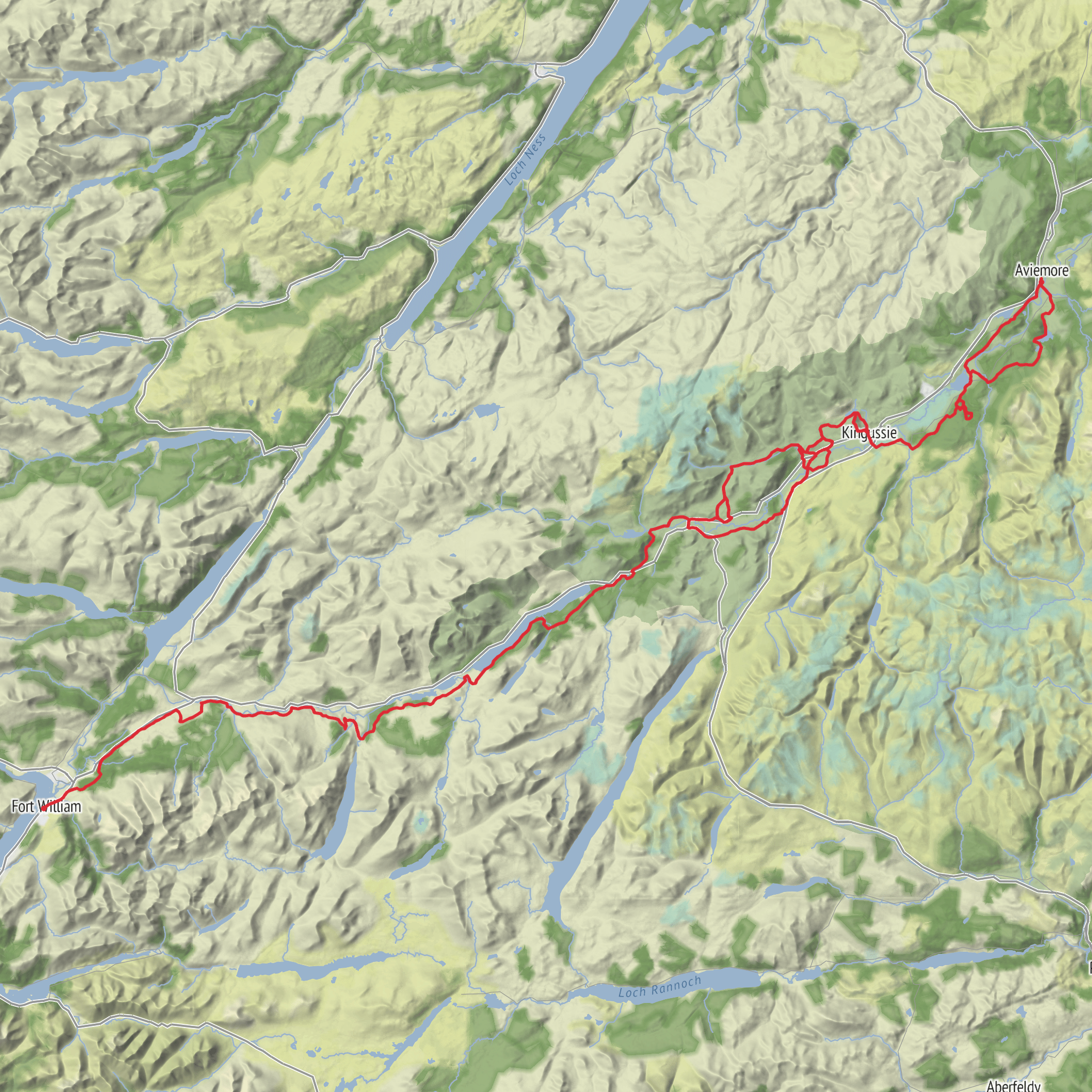 East Highland Way mobile static map