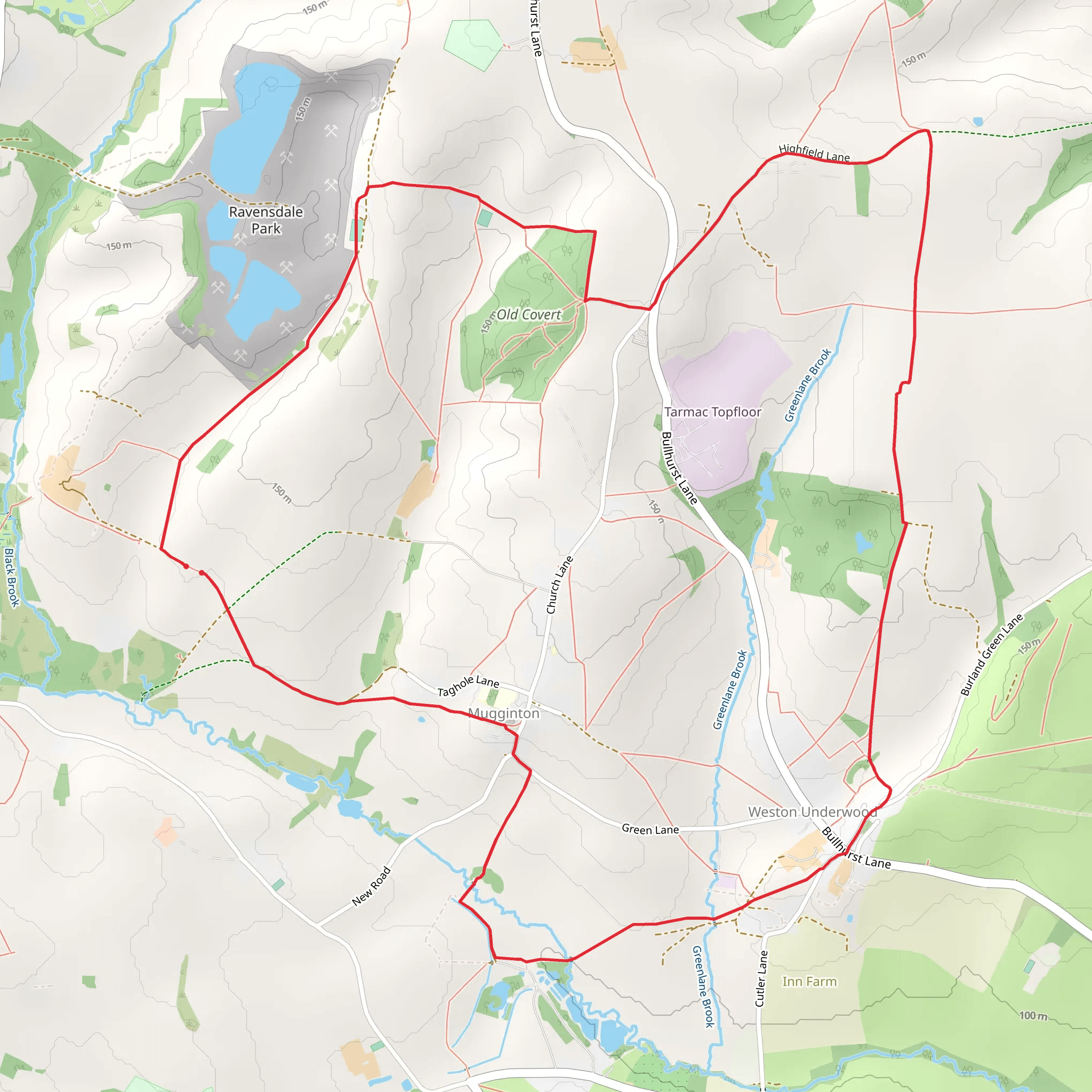 Old Covert and Chilla Carr Loop mobile static map