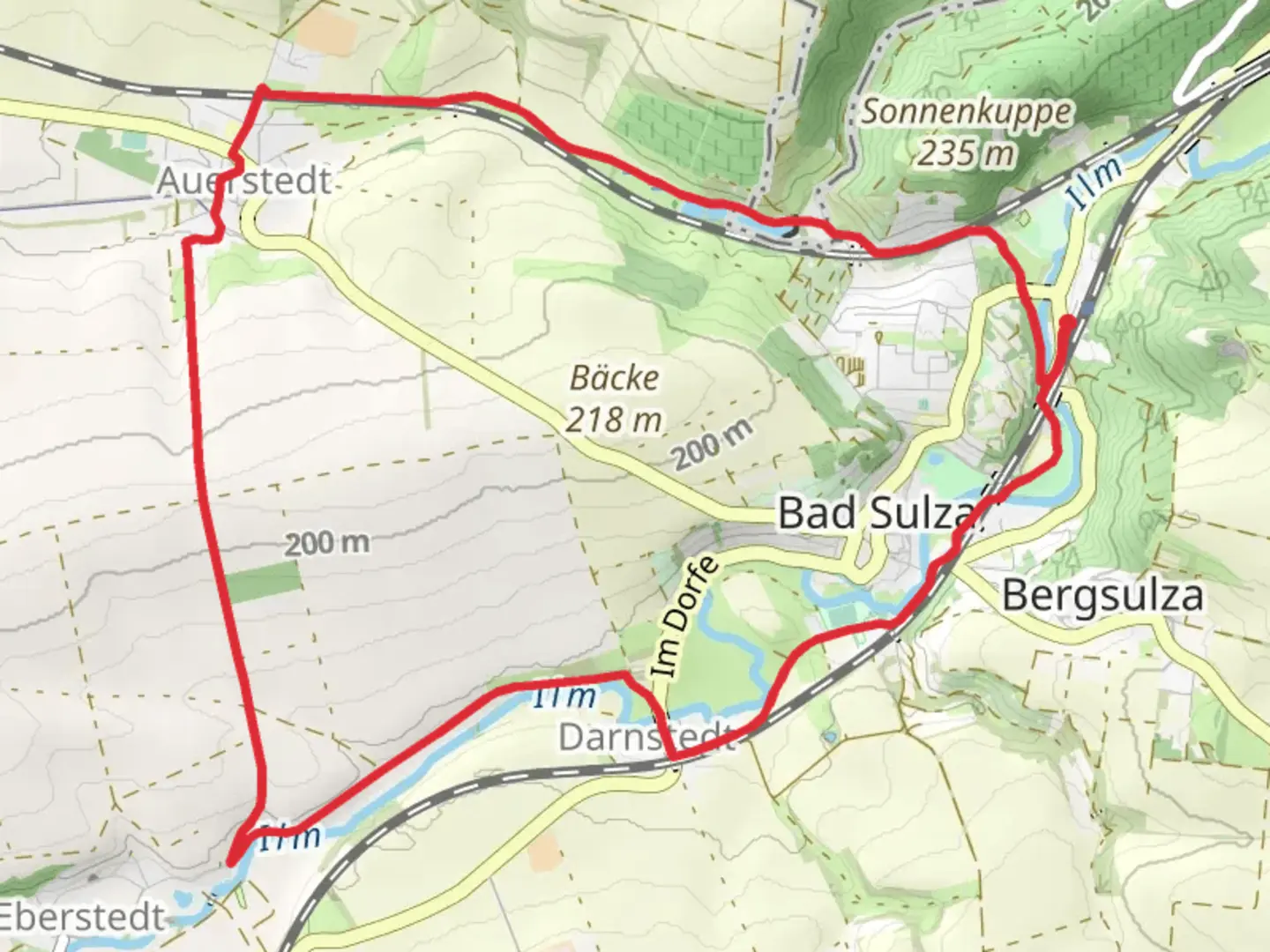 An image depicting the trail Emsenteich via Themenweg Salz - Sole and Finnewanderweg and its surrounding area.