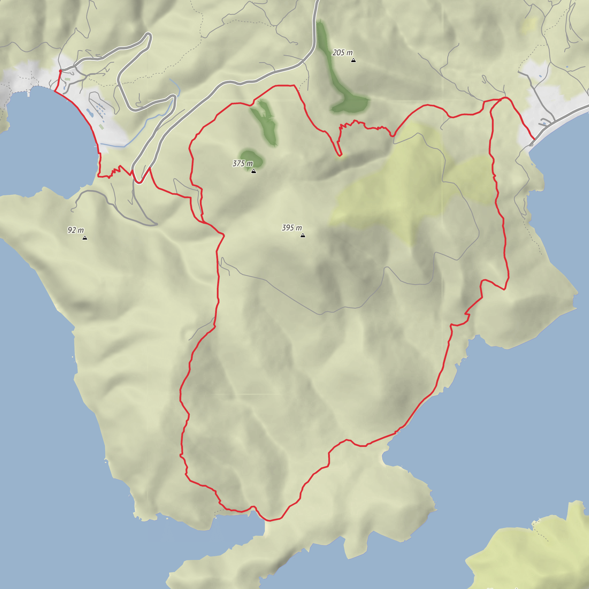 Platis Yialos and Fikiada Loop mobile static map