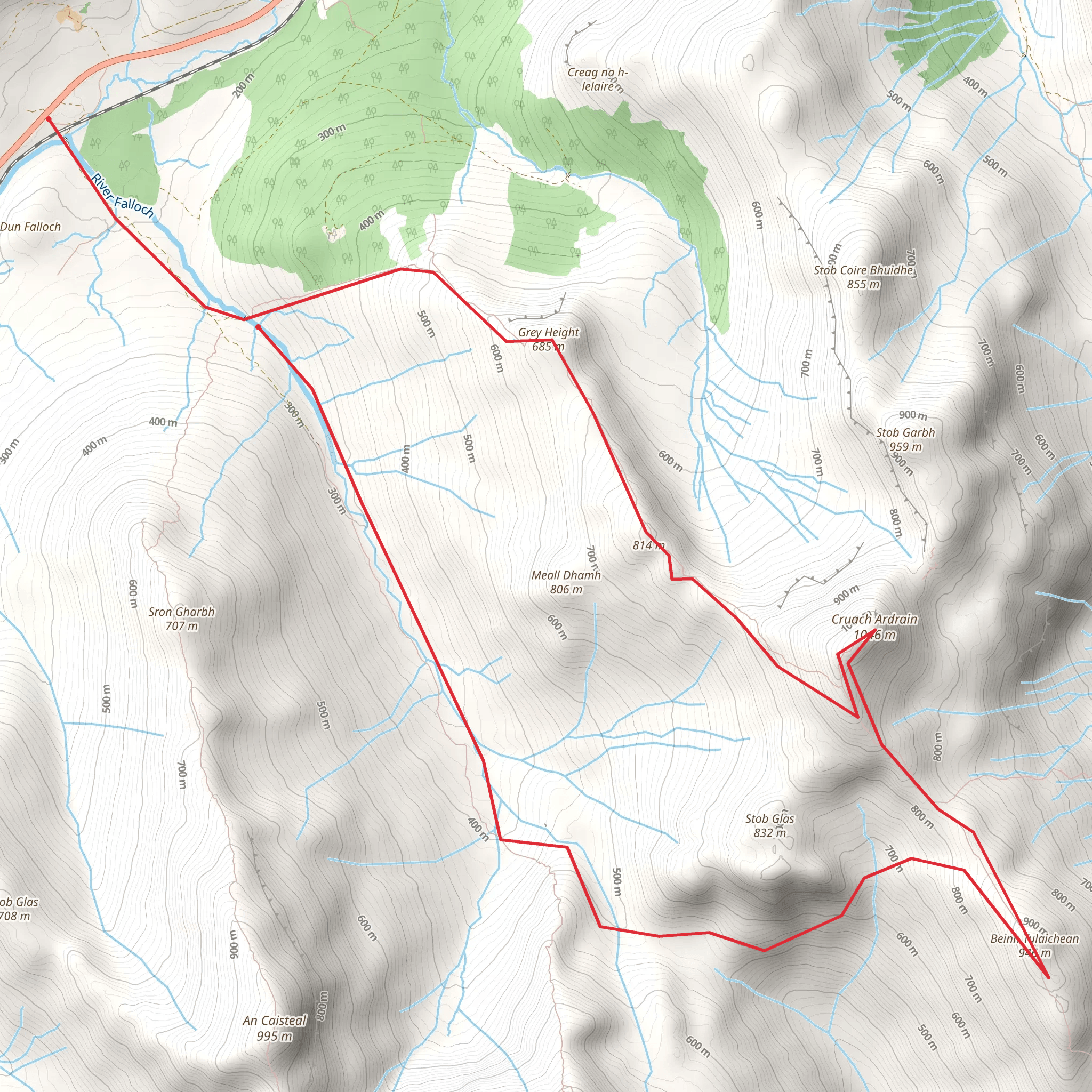 Cruach Ardrain mobile static map