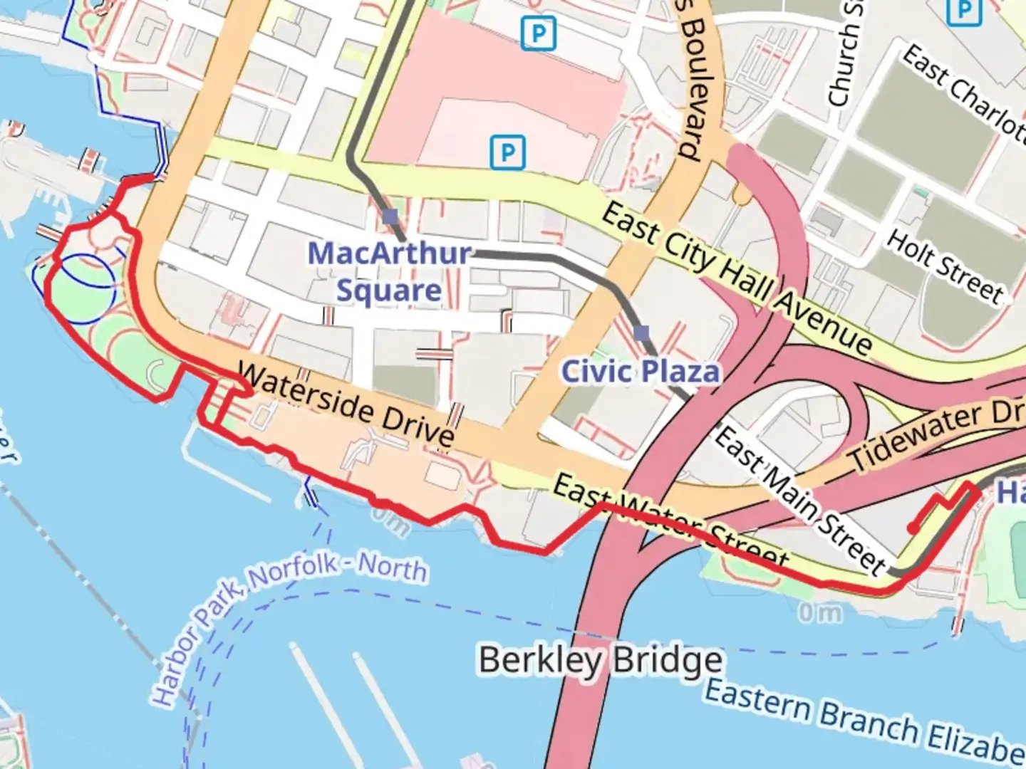 An image depicting the trail Elizabeth River Trail and its surrounding area.