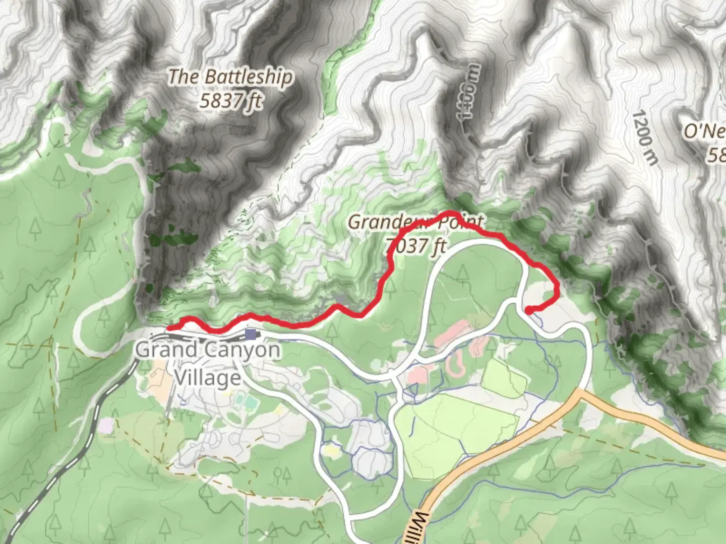 An image depicting the trail Rim Trail - South Entrance Road and its surrounding area.