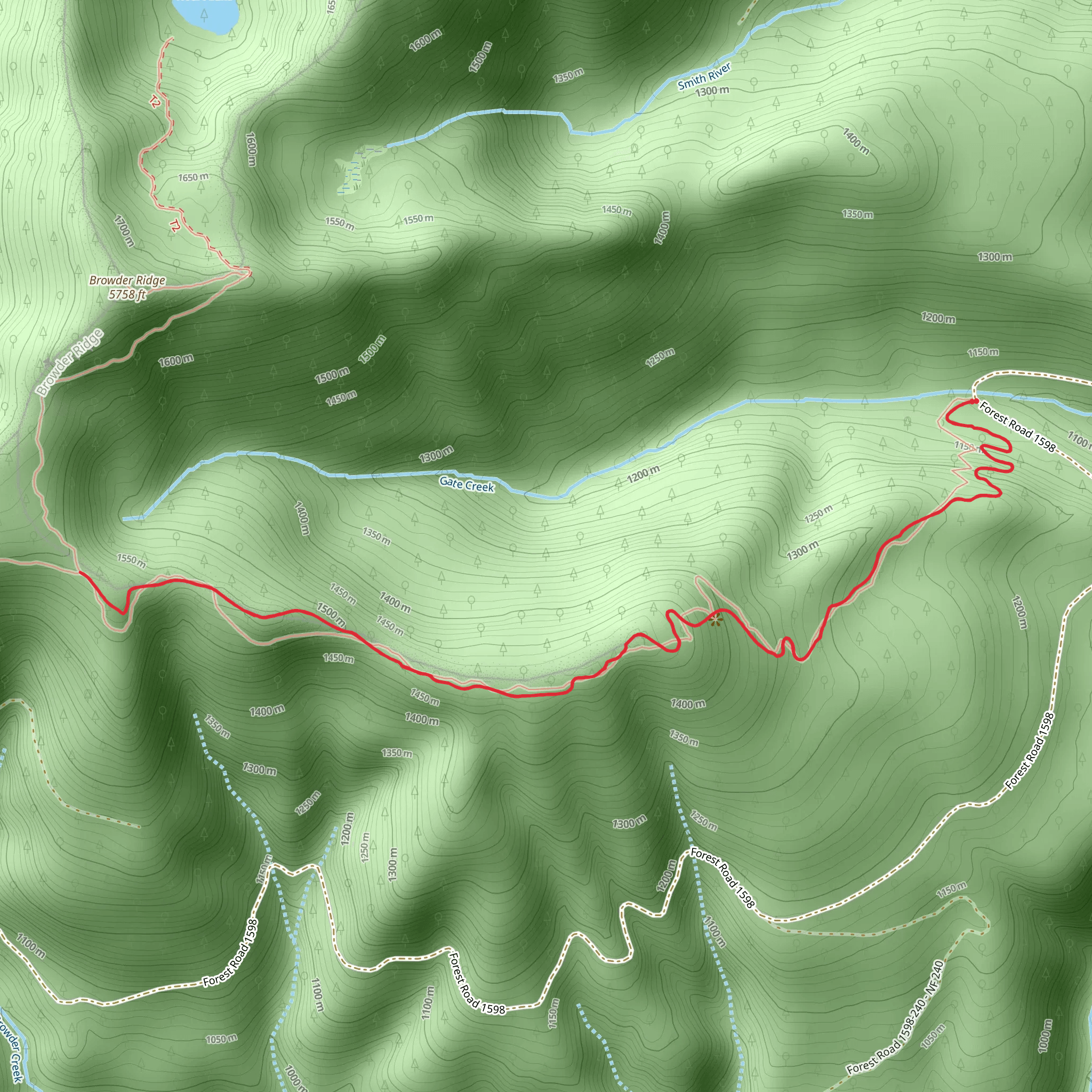 Gate Creek Trail mobile static map