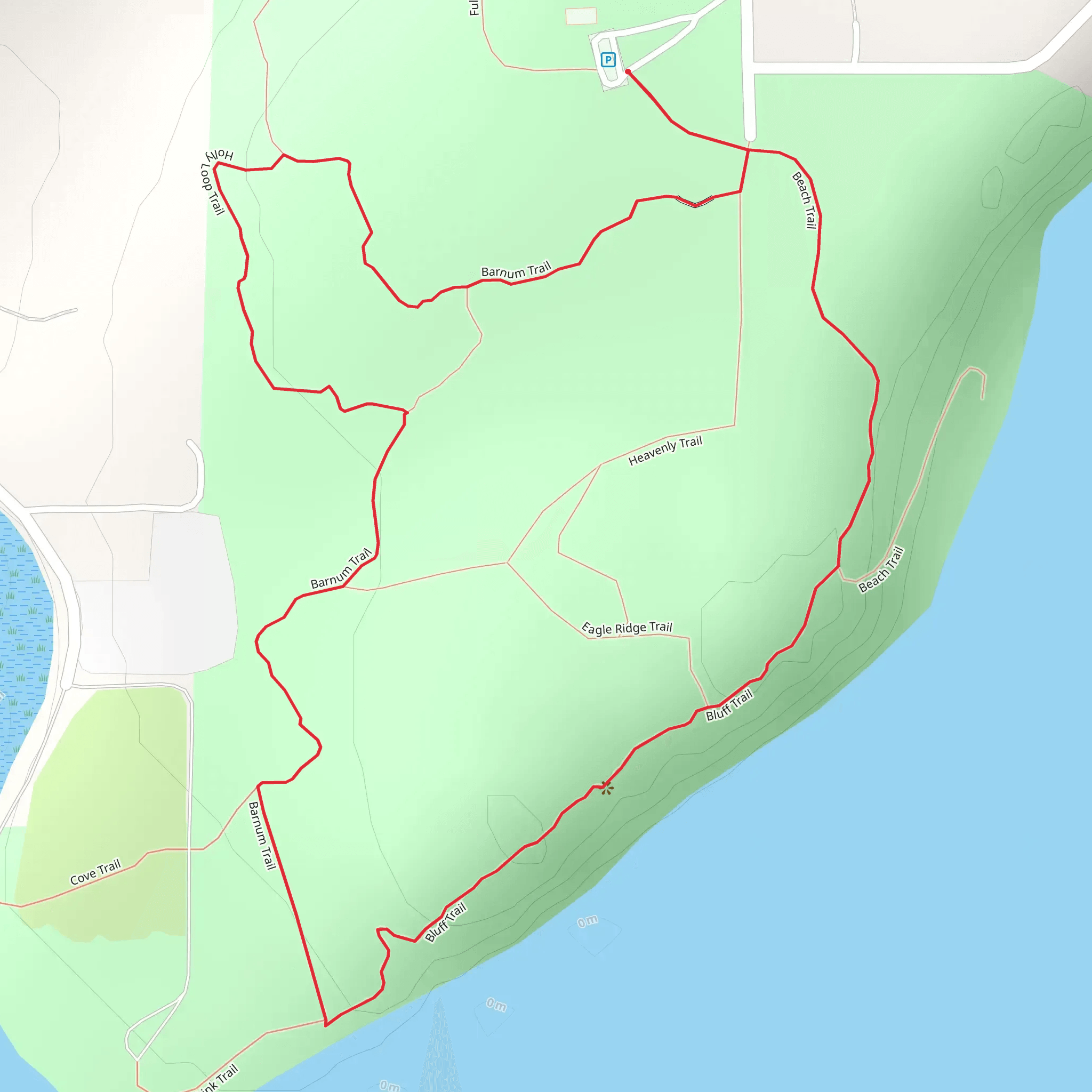 Barnum Point County Park Loop mobile static map