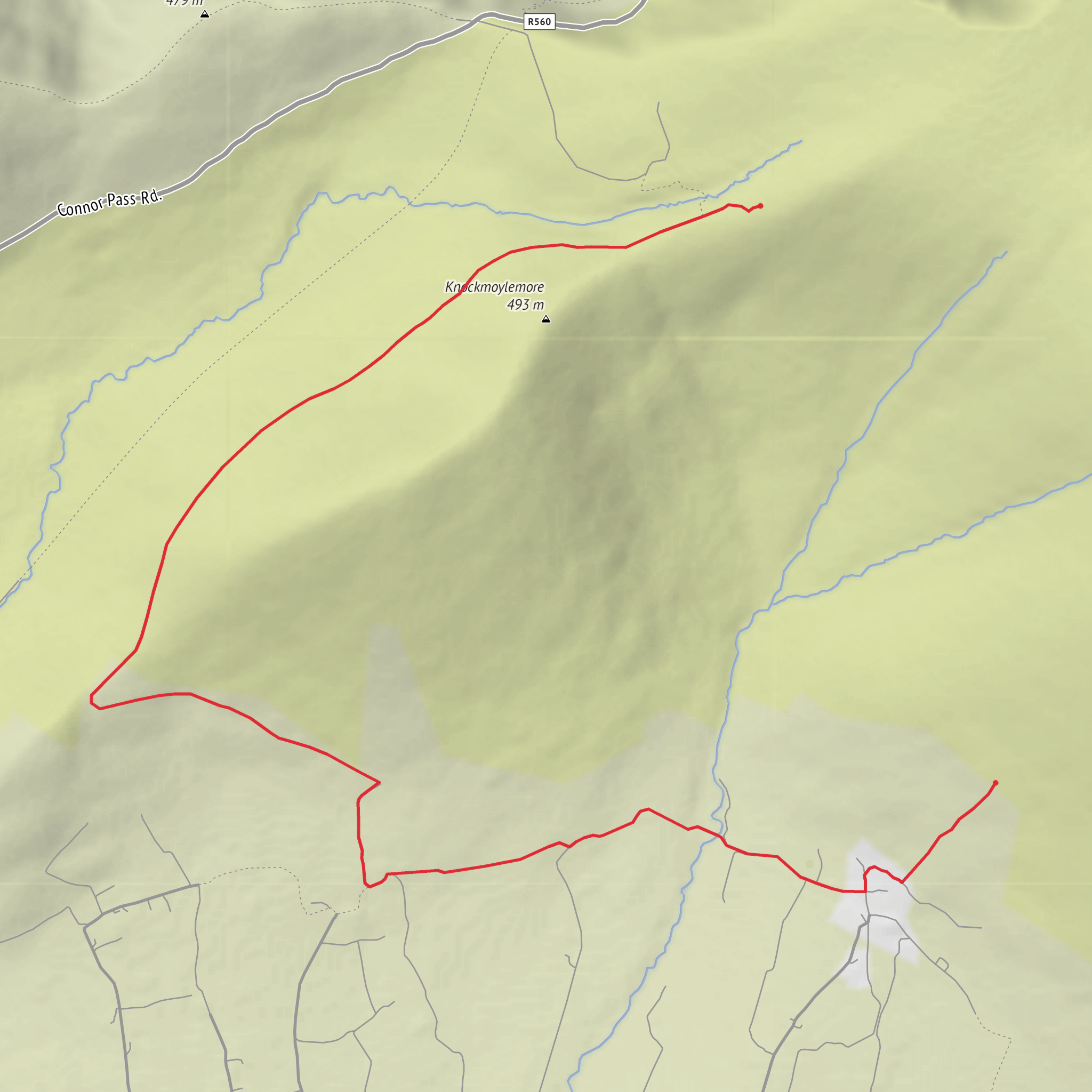 Route to Baile Ristin and Lisdargan mobile static map