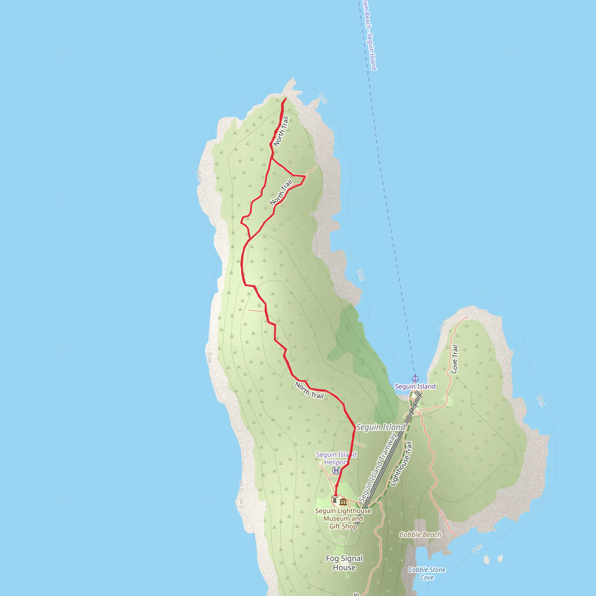 Seguin Island via North Trail mobile static map