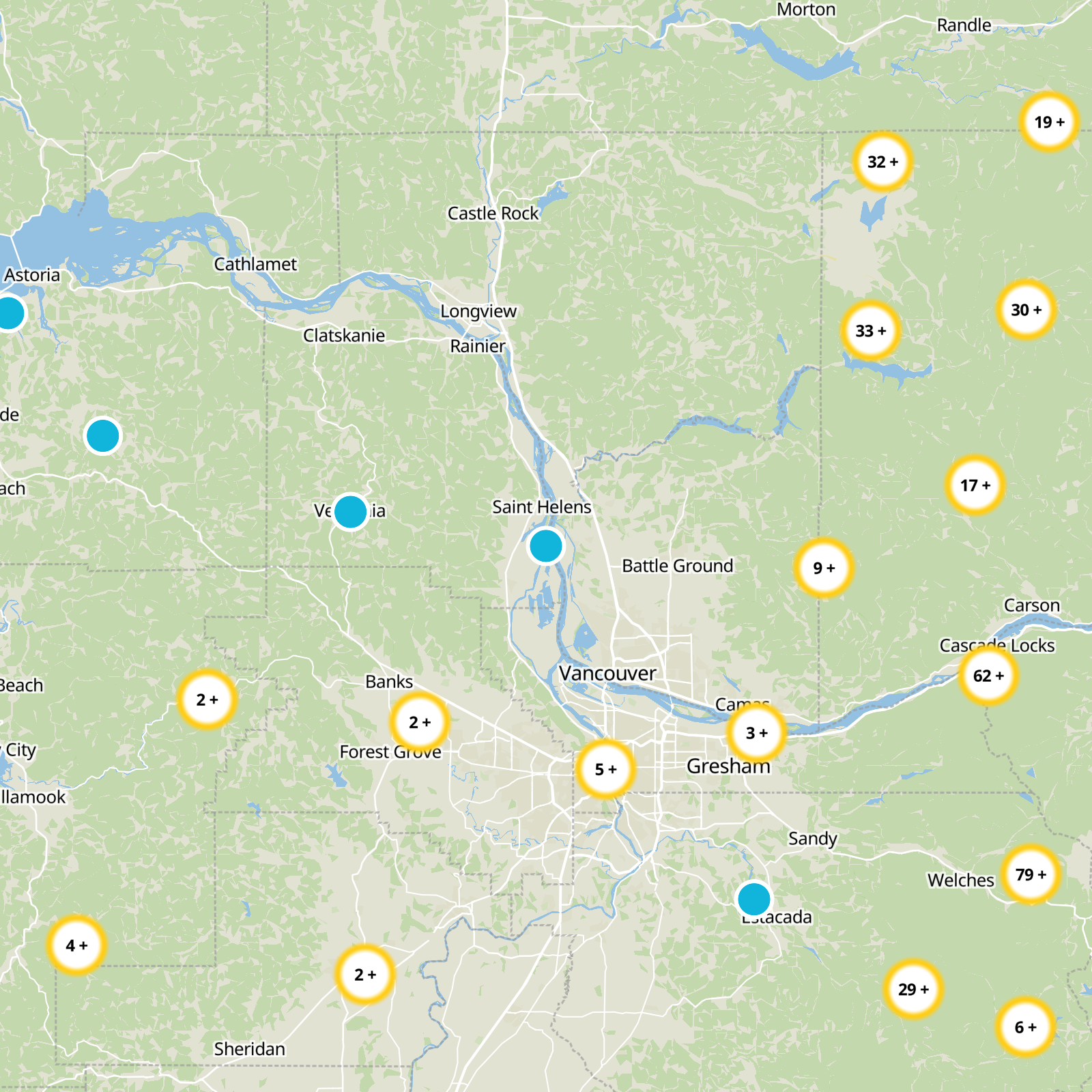 Columbia County Static Map
