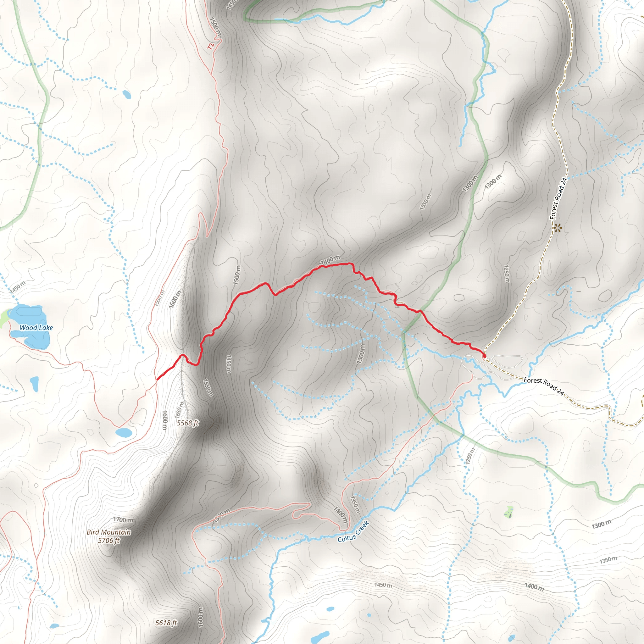 Cultus Creek Trail mobile static map