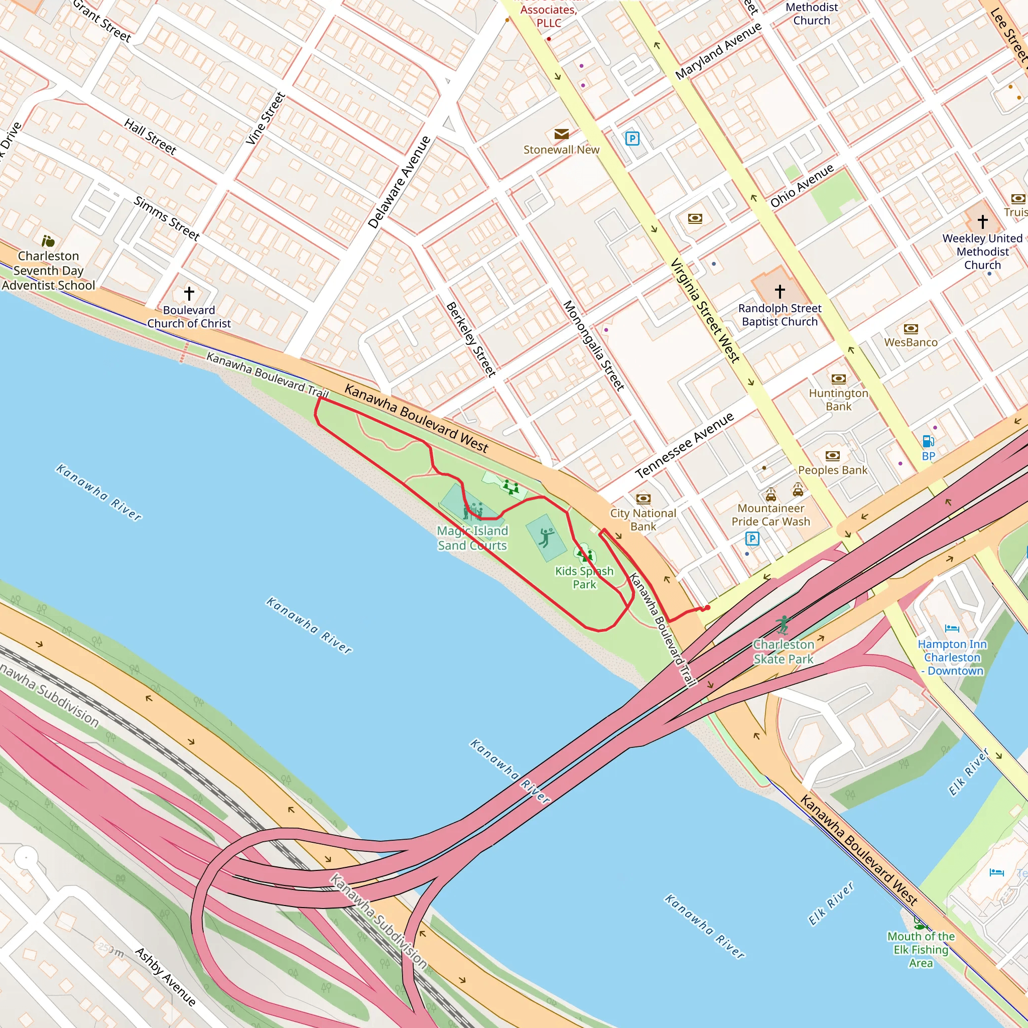 Magic Island Park Loop mobile static map