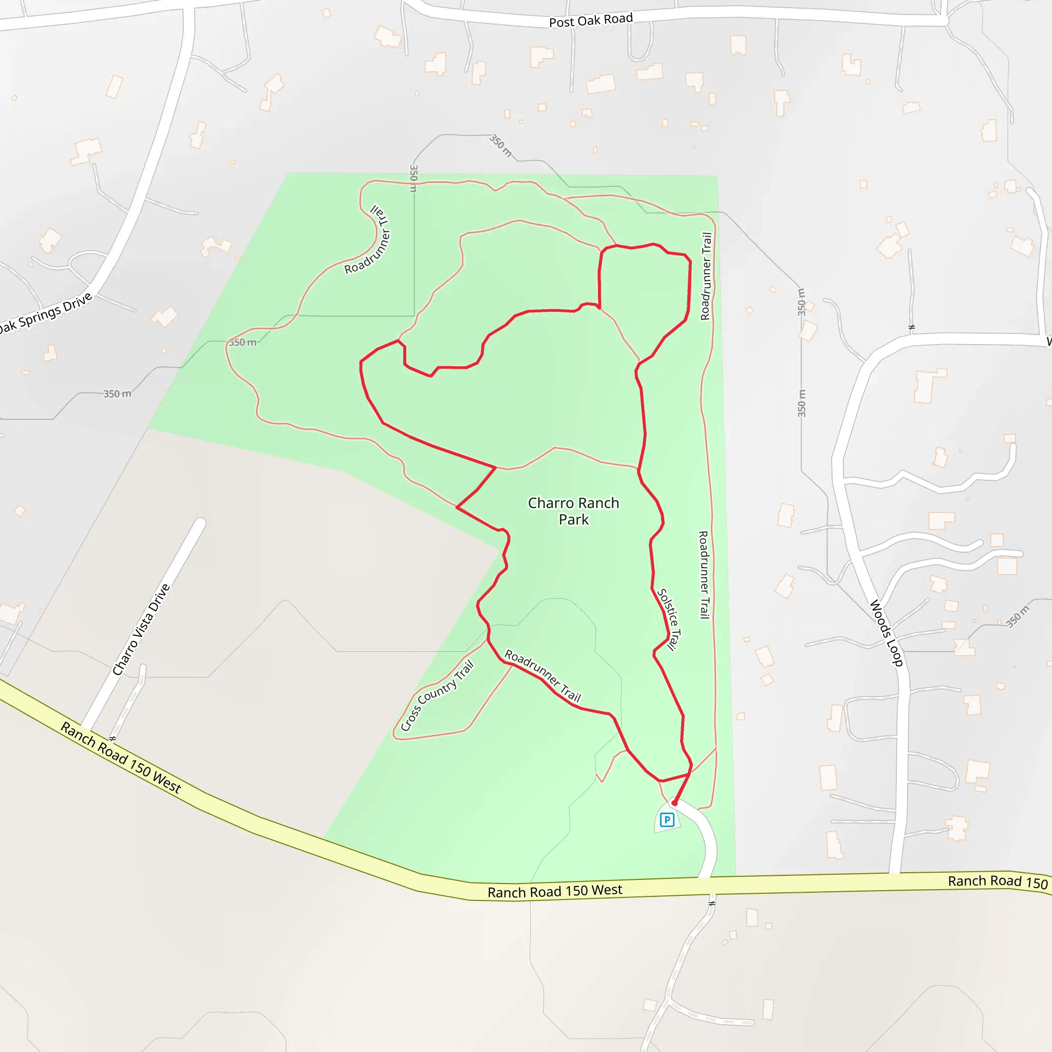 Solstice and Roadrunner Loop Trail mobile static map