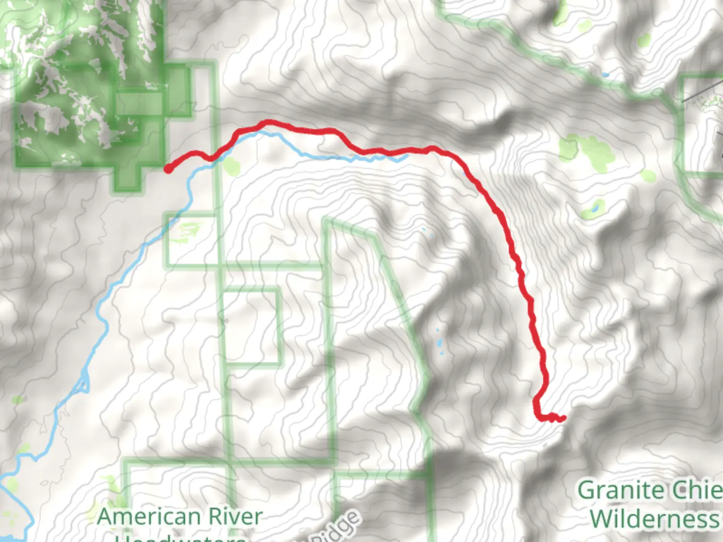 An image depicting the trail Historic Western States Trail and its surrounding area.