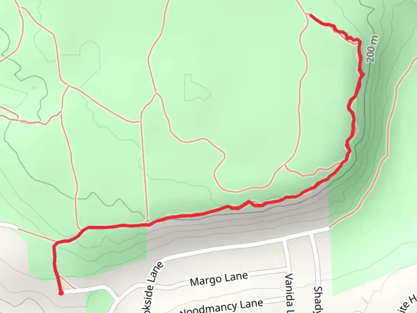 An image depicting the trail Coulter Park and its surrounding area.