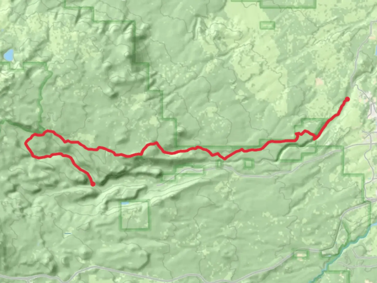 An image depicting the trail North Fork and Mrazek Trail and its surrounding area.