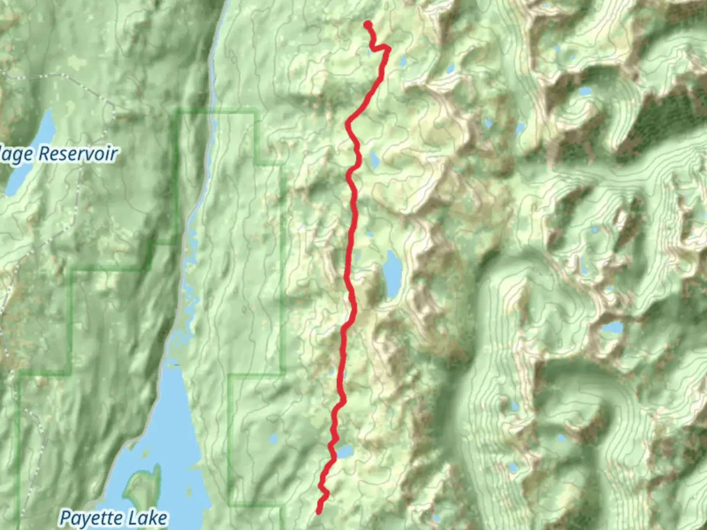 An image depicting the trail Blackwell Lake via Crestline Lake and its surrounding area.