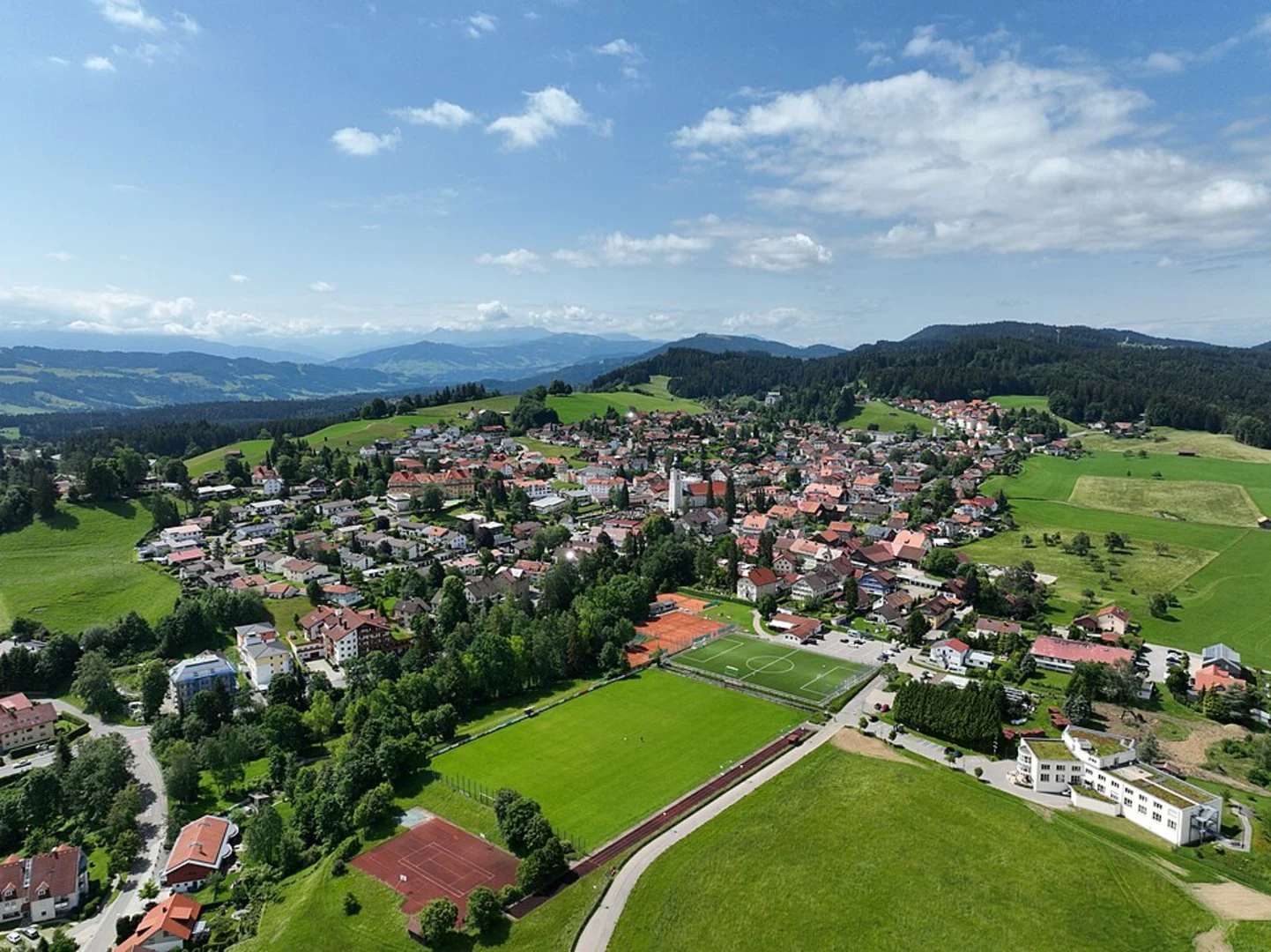 An image depicting the trail Scheidegg to Pfander Walk via Furberg and its surrounding area.