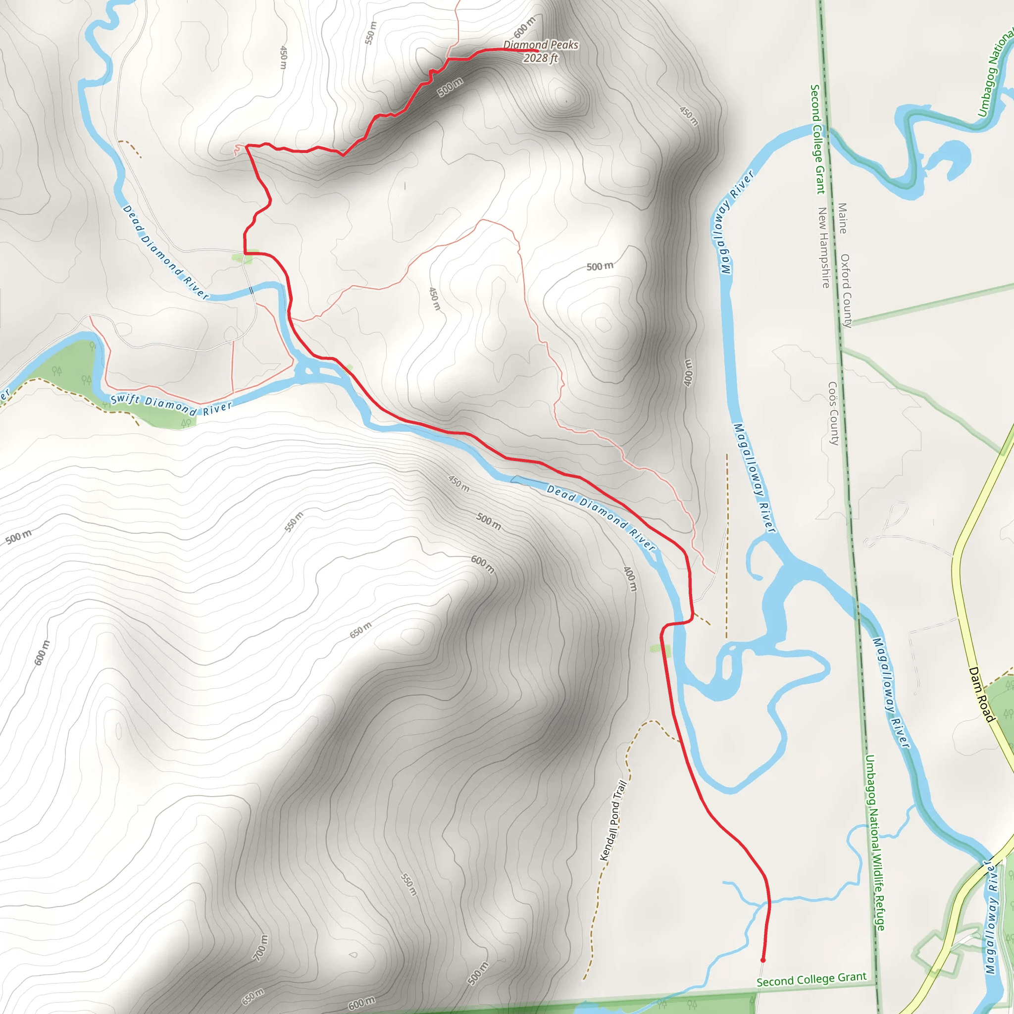 Diamond Peaks Trail mobile static map