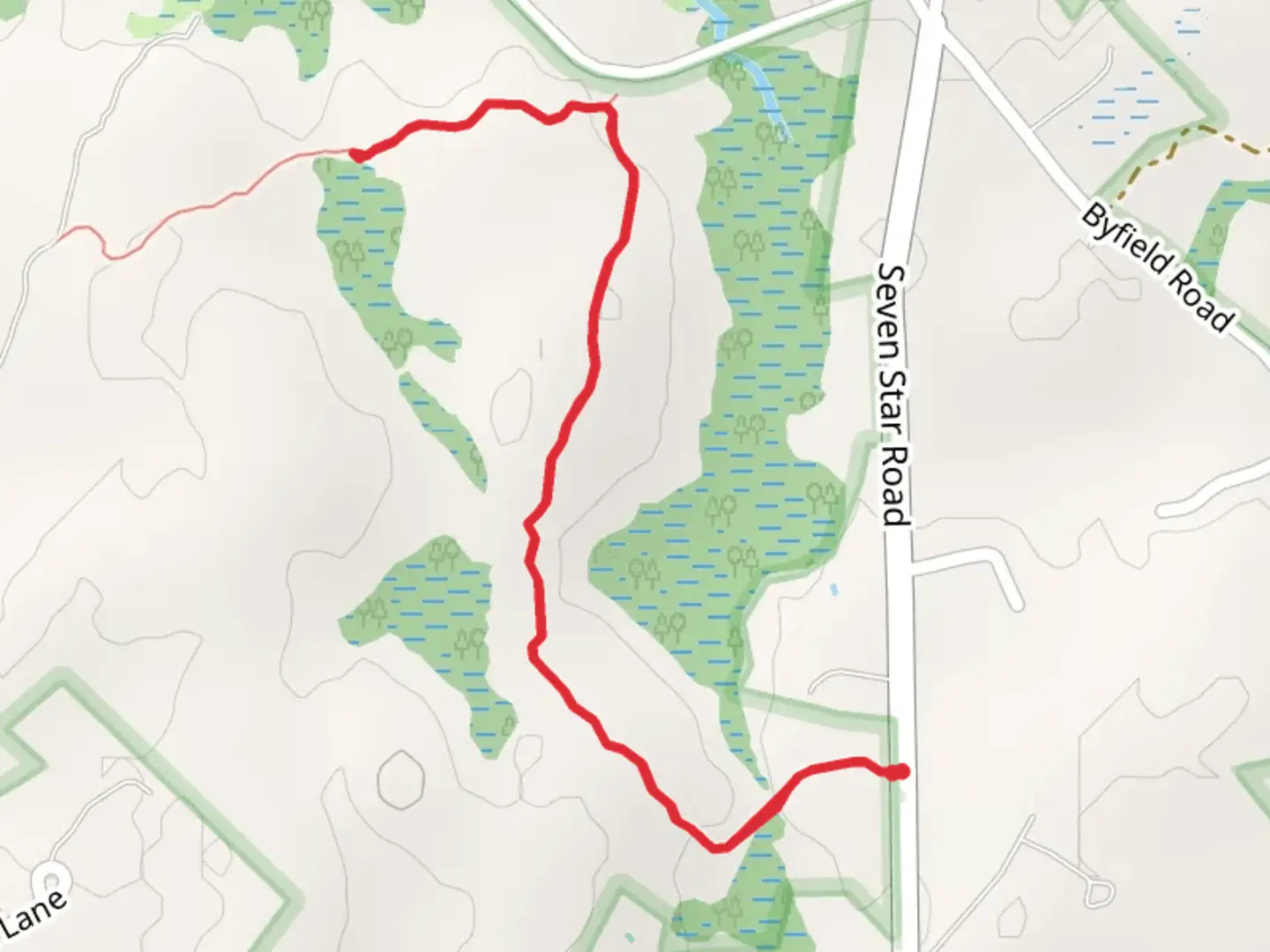 An image depicting the trail Pond Street Trail and its surrounding area.