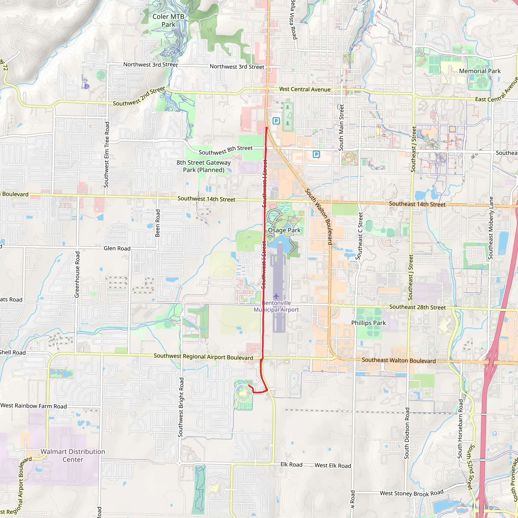 Heritage Trail - South Walton Boulevard mobile static map