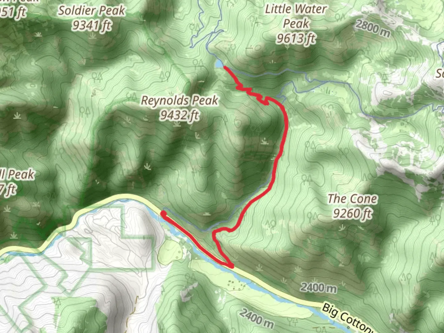 An image depicting the trail Mill D North Fork Trail to Dog Lake and its surrounding area.