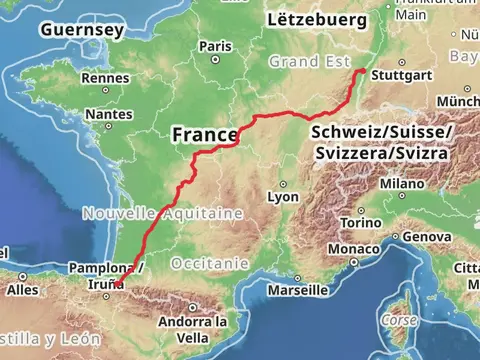 Camino Strasbourg-Saint Jean Pied de Port via Vézelay