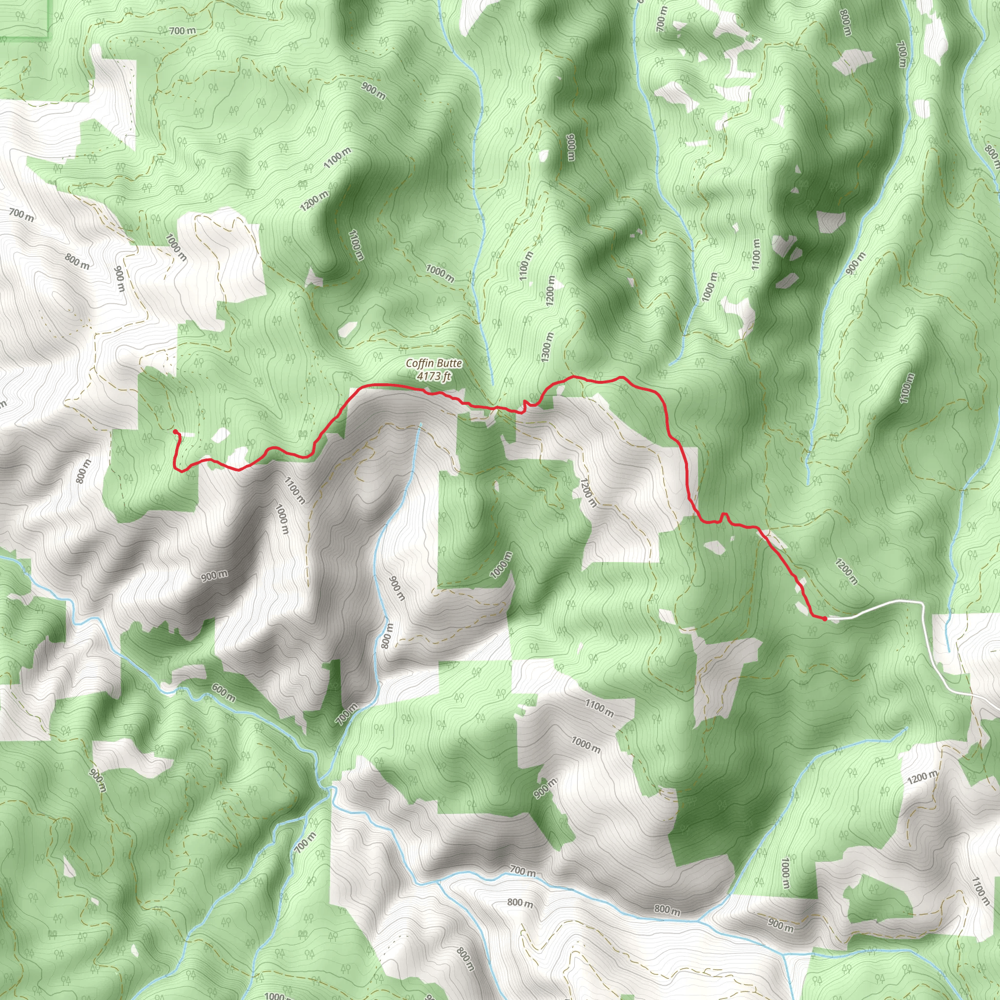 Bunchgrass Meadows Trail mobile static map