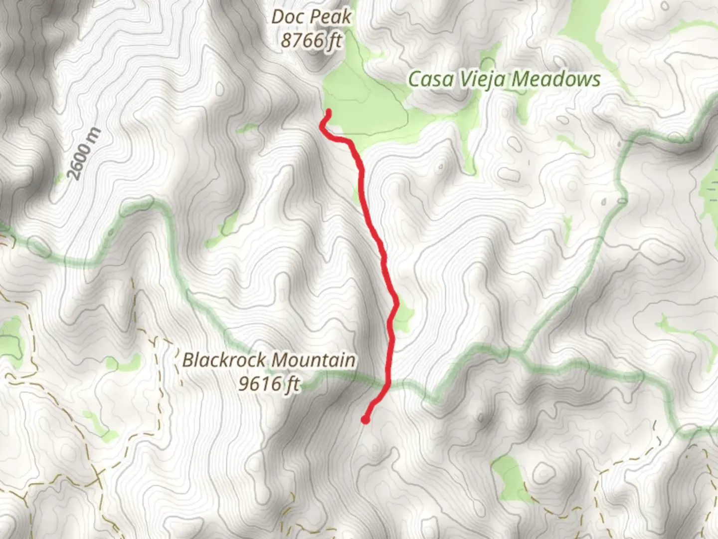 An image depicting the trail Casa Vieja Trail and its surrounding area.