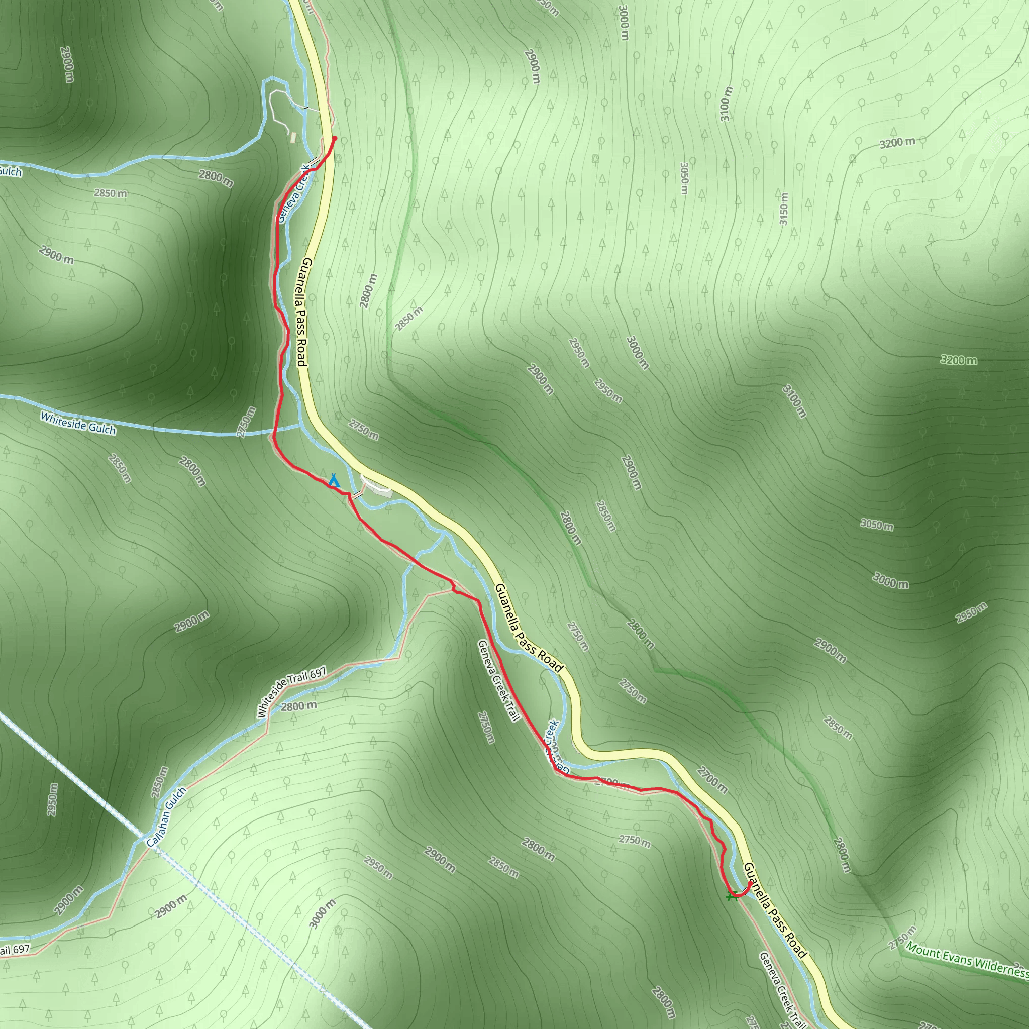 Geneva Creek Trail mobile static map