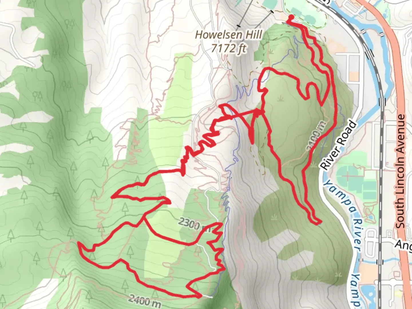 An image depicting the trail Ricky's Ridge and Blair Witch Trail and its surrounding area.