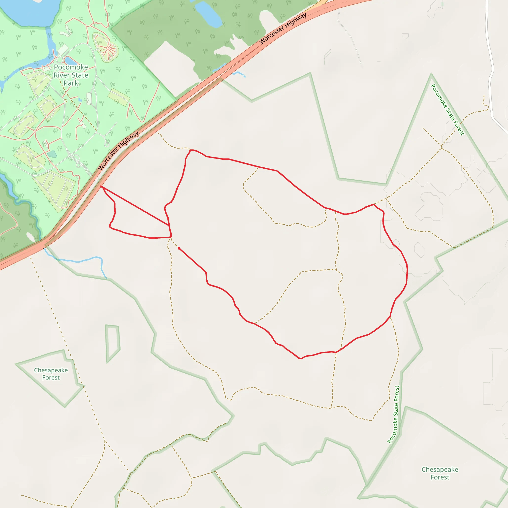 Chandler Loop Trail mobile static map